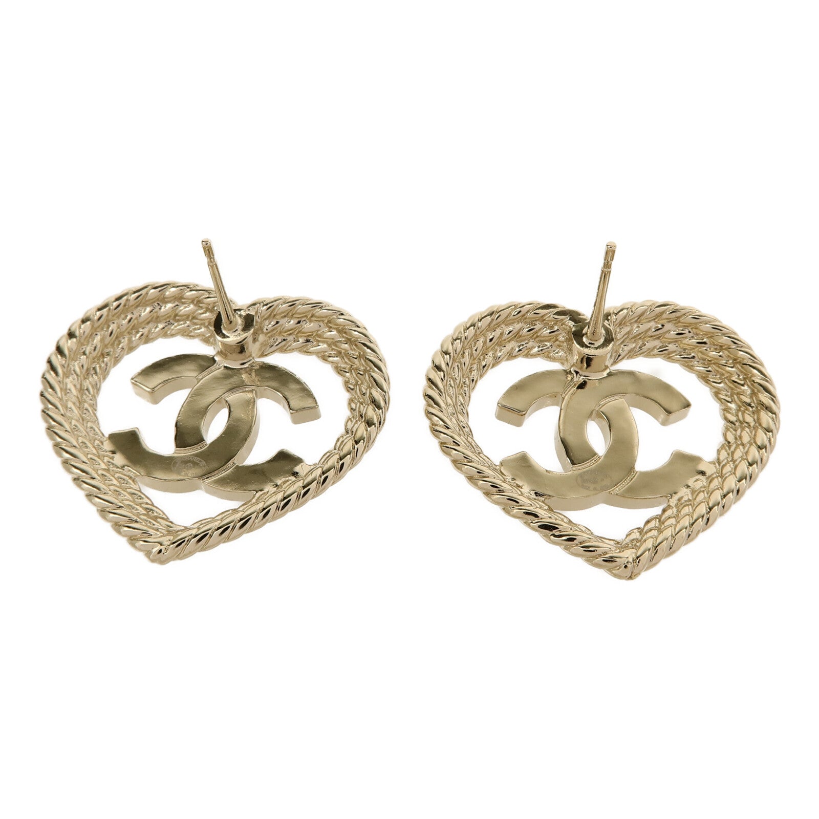 CHANEL 【激減優惠】金屬Heart Earrings耳環
