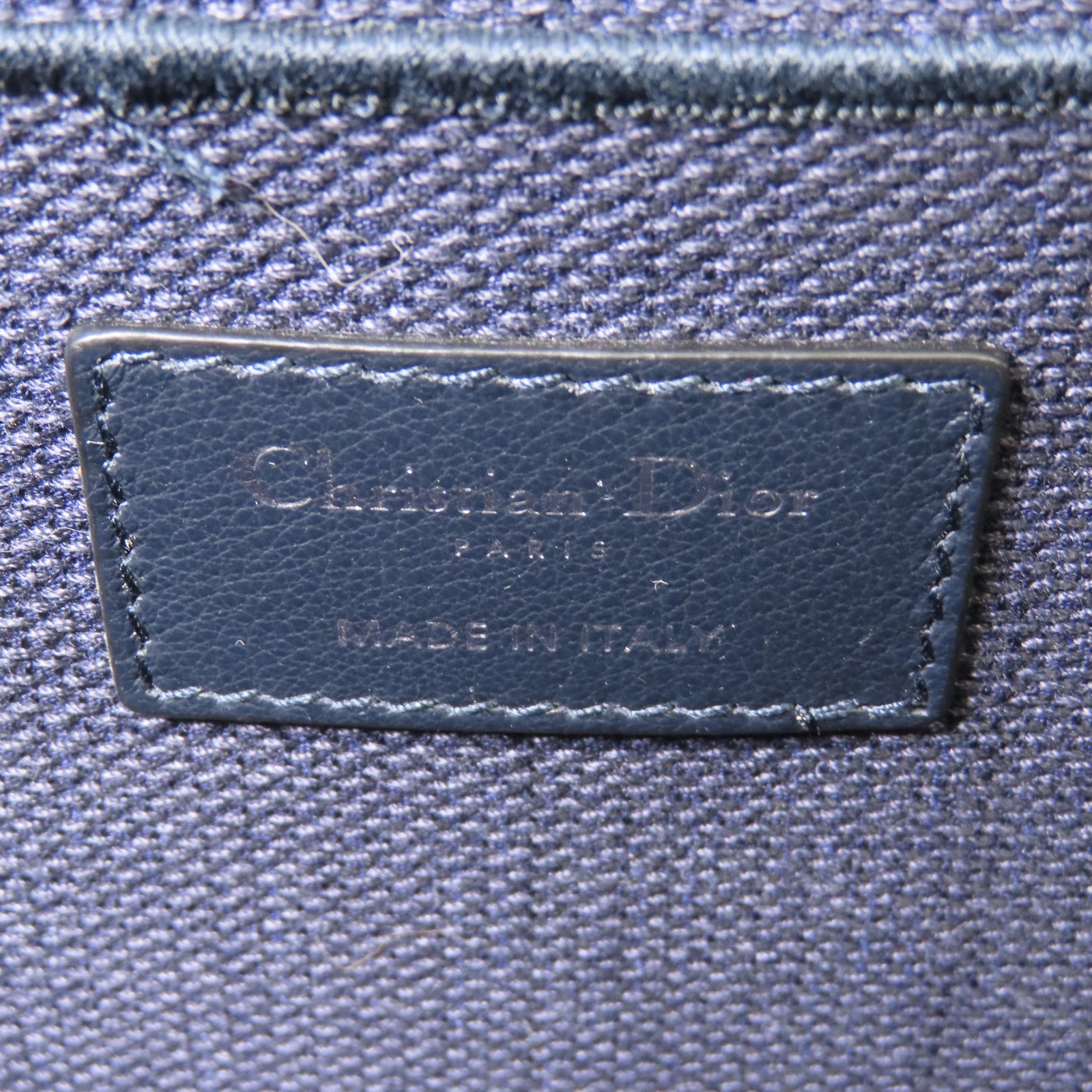 Dior 帆布Vanity case銀扣手挽袋