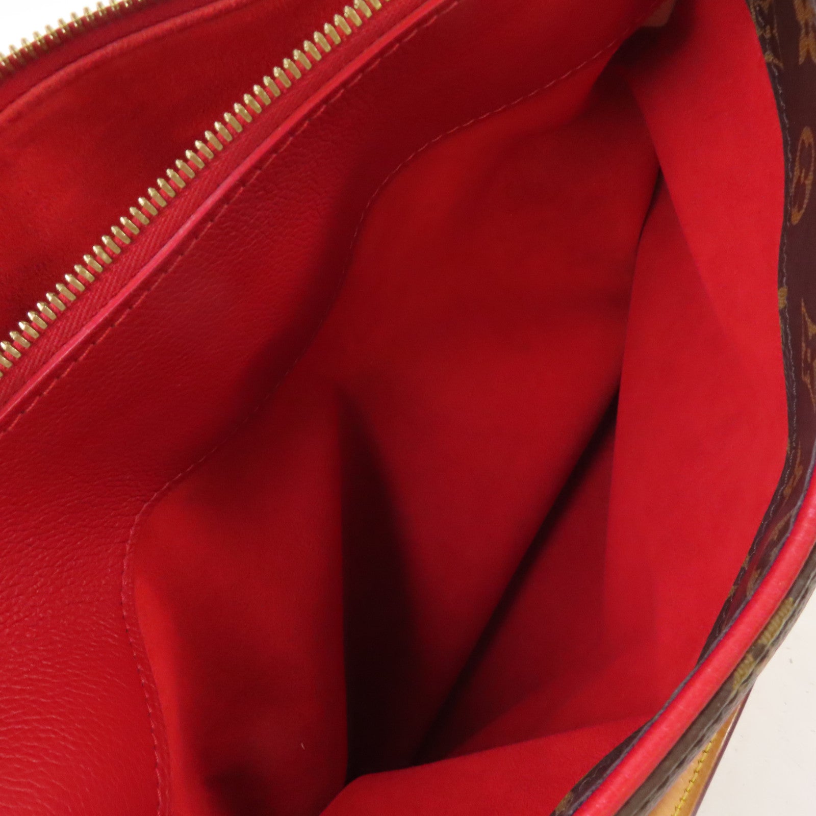 LOUIS VUITTON Monogram Pallas MM 2Way Shoulder Bag金扣手挽肩背兩用袋啡色/紅色