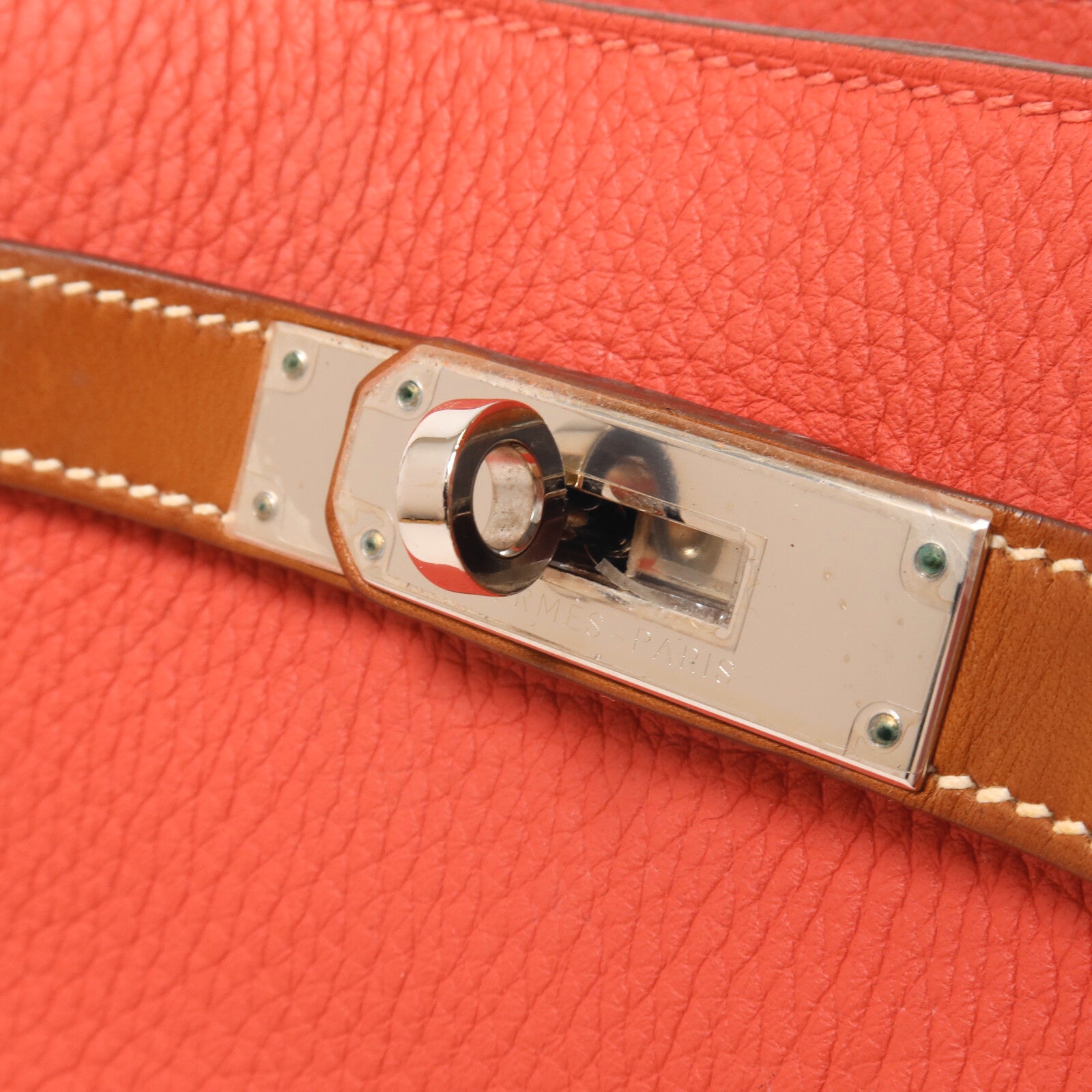 HERMES Togo皮革So Kelly 22肩背袋Fauve/Rose Jaipur