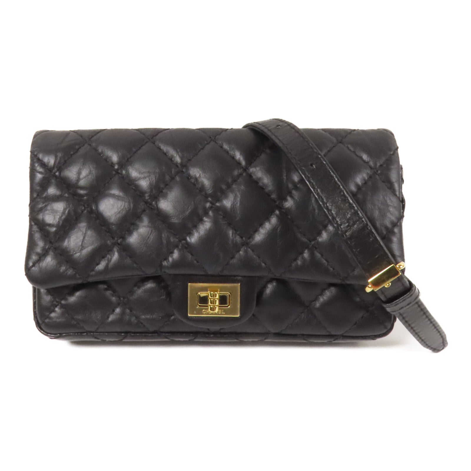 CHANEL 【激減優惠】牛皮皮革2.55 Waist Bag金扣腰包