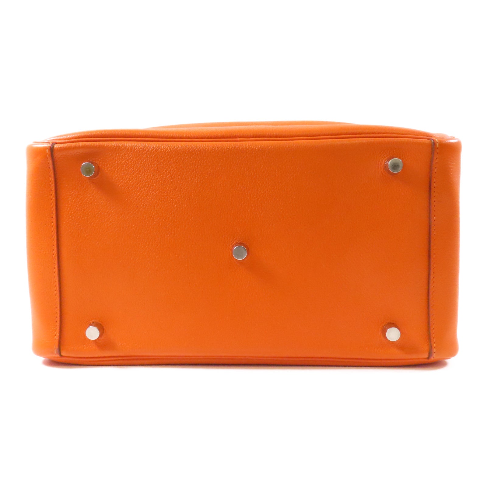 HERMES Evercolor皮革Lindy 30銀扣手挽肩背兩用袋93 Orange