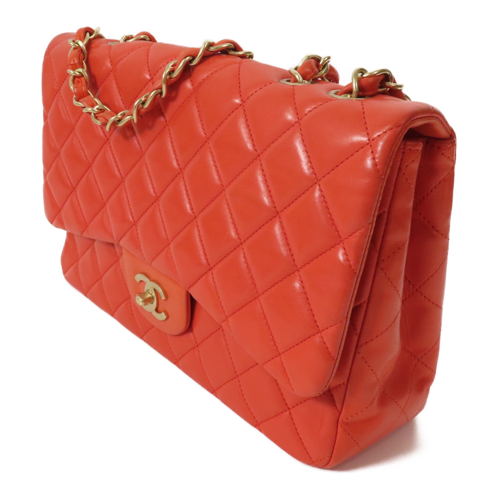 CHANEL 羊皮皮革Large Classic金扣肩背袋