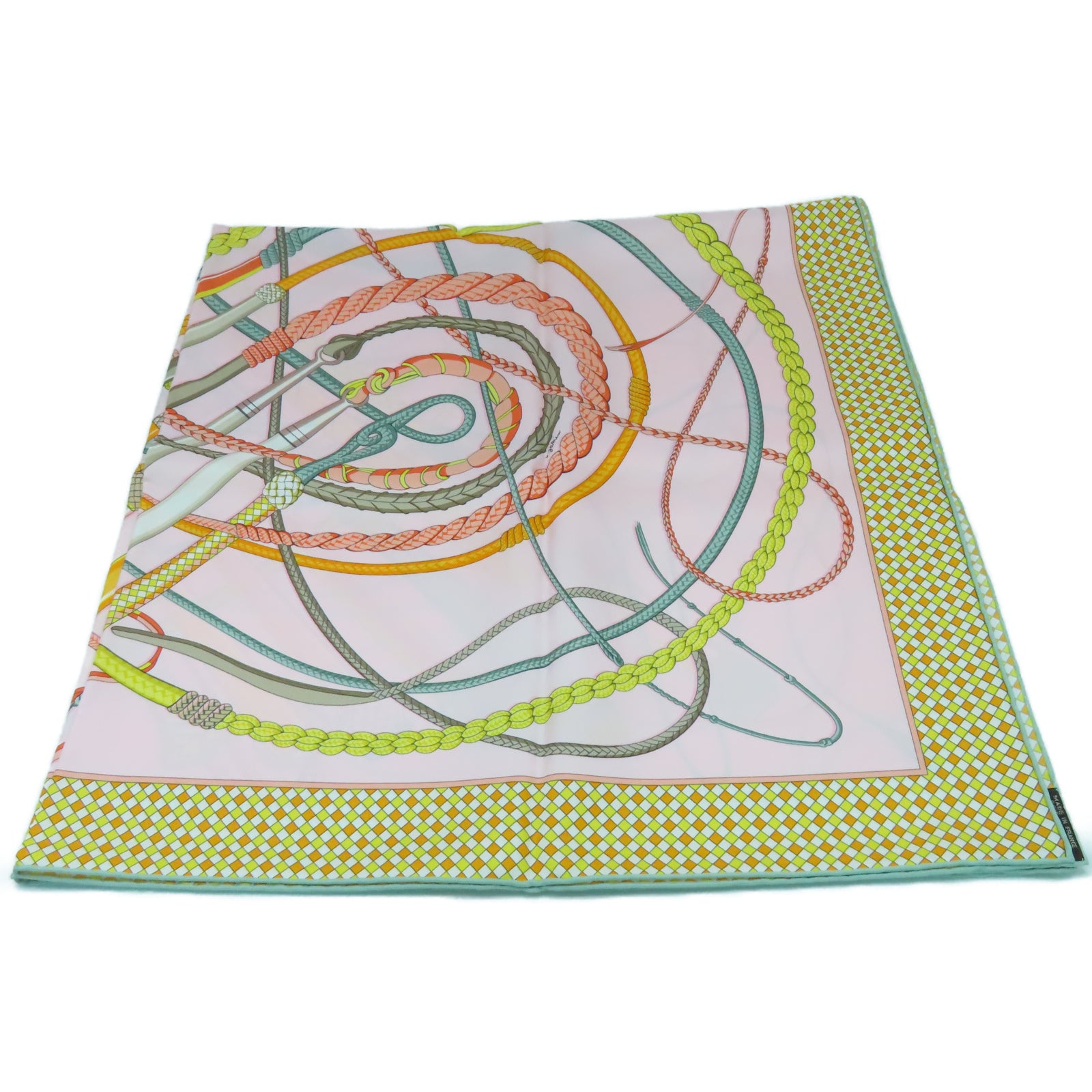 HERMES 【激減優惠】絲質Scarf 90x90絲巾粉紅色