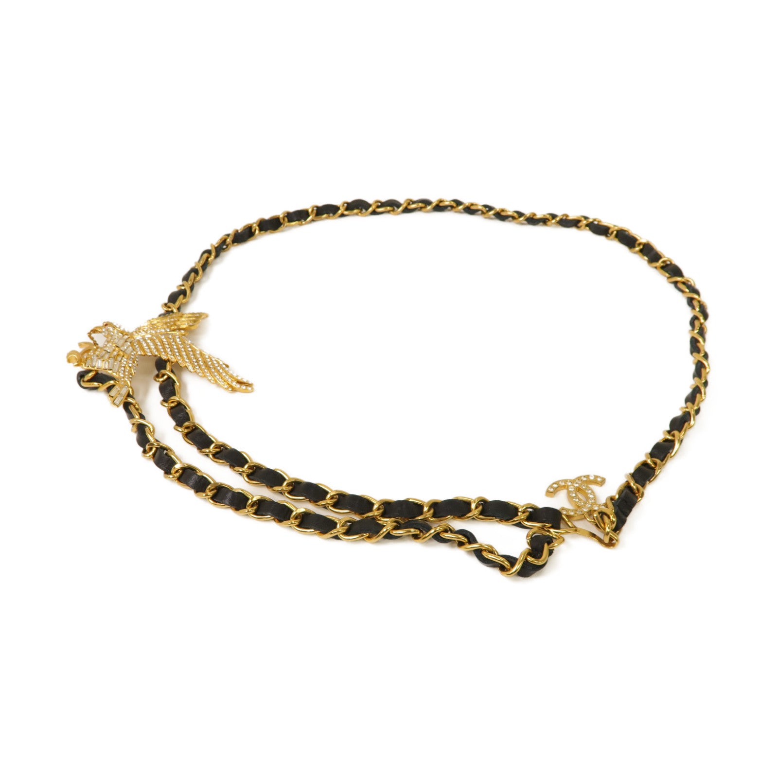 CHANEL 金屬Chain Belt腰帶黒色/金色