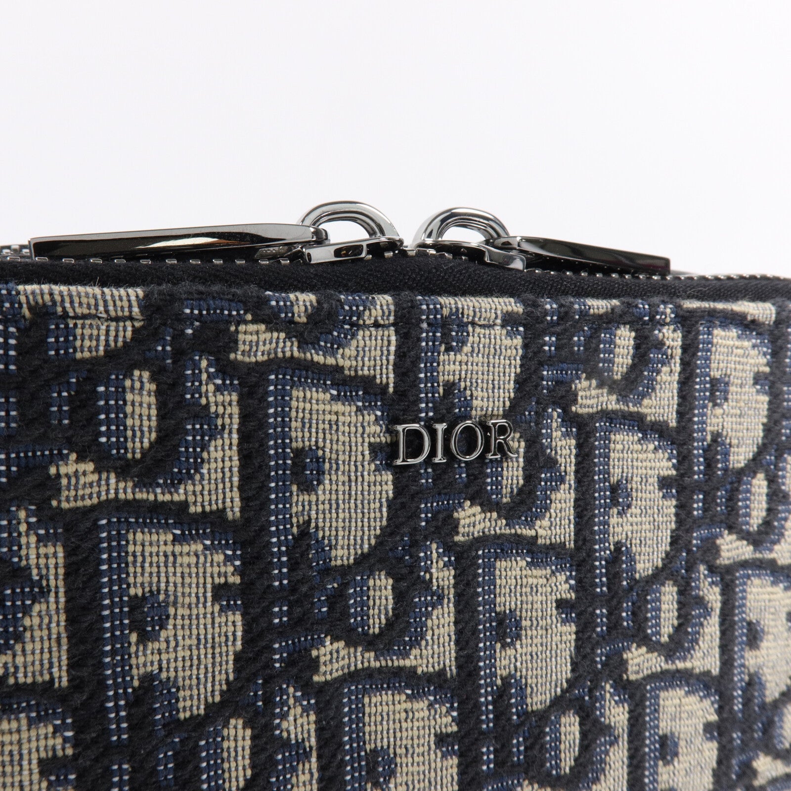 Dior 帆布Oblique Zipped Pouch肩背袋