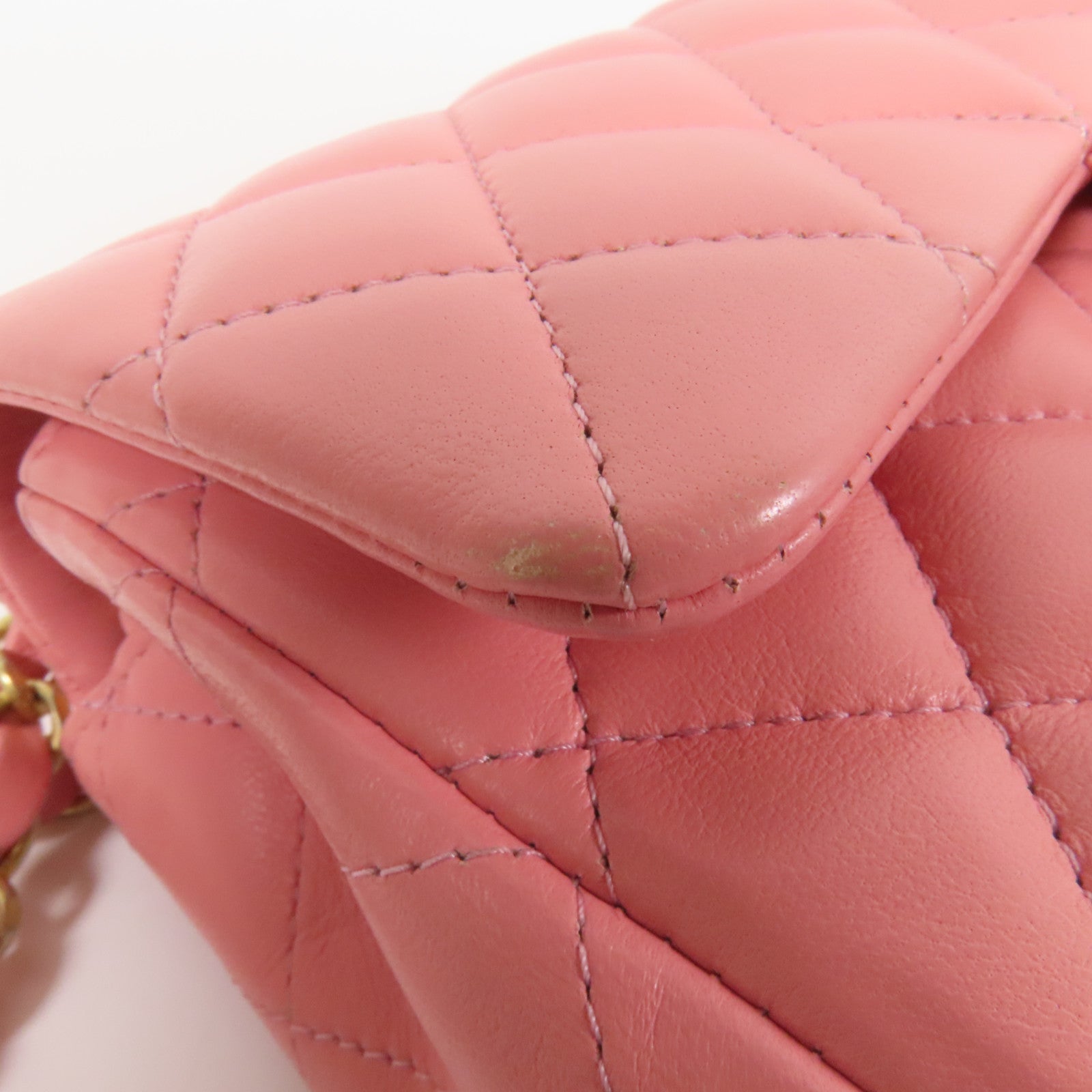 CHANEL 羊皮皮革Classic 20金扣鏈帶肩背袋