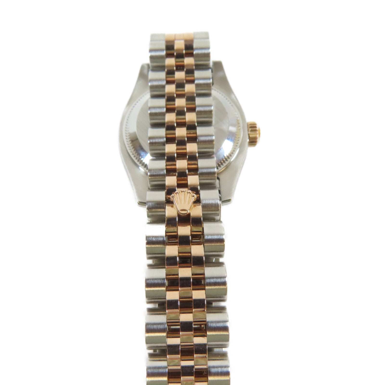 ROLEX Datejust 26mm 18K玫瑰金/不鏽鋼手錶自動機芯銀色