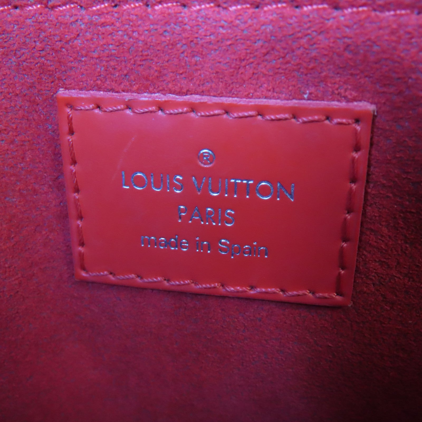 LOUIS VUITTON Monogram/Epi Saint Michel銀扣肩背袋啡色/紅色