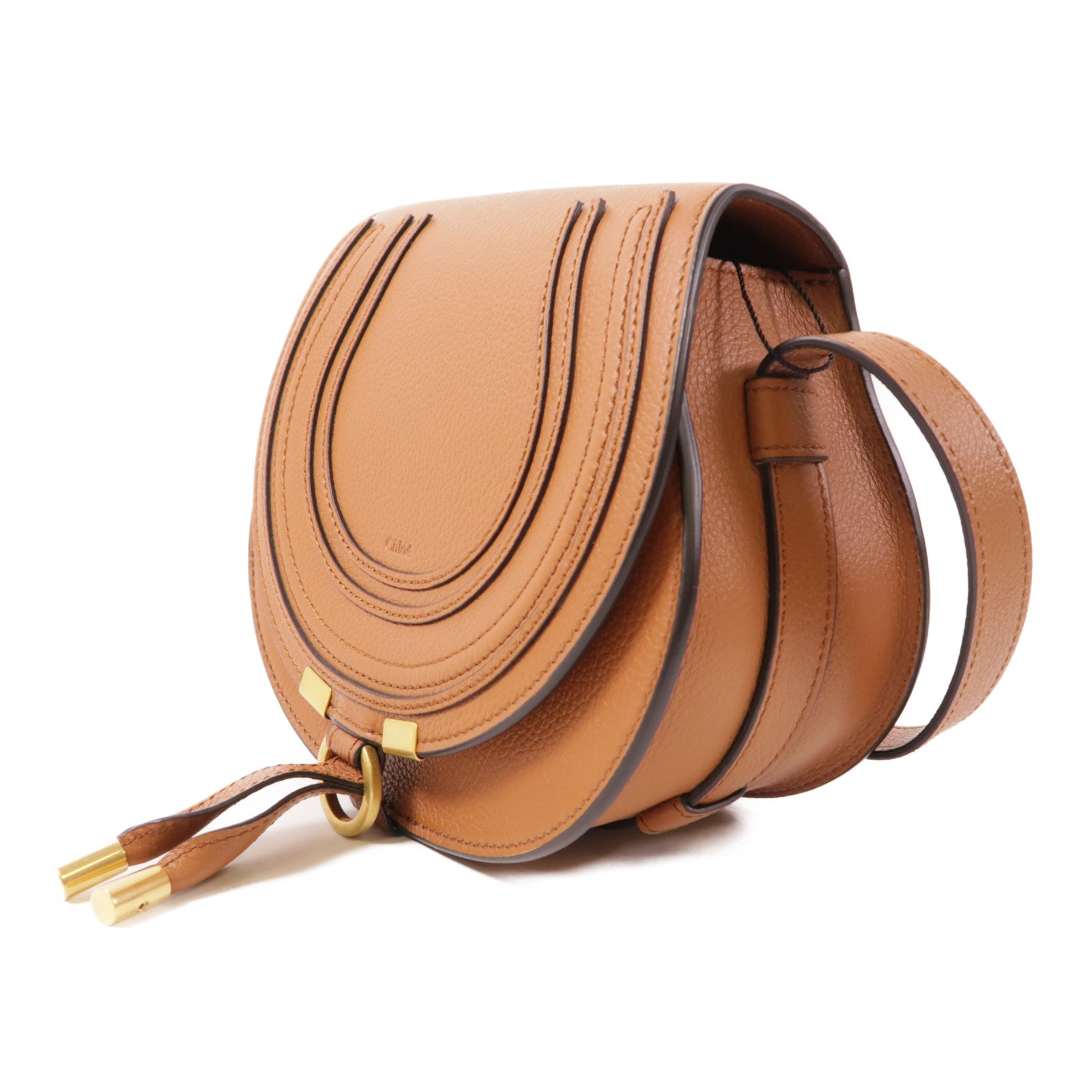 Chloe 牛皮皮革Small Marcie金扣肩背袋