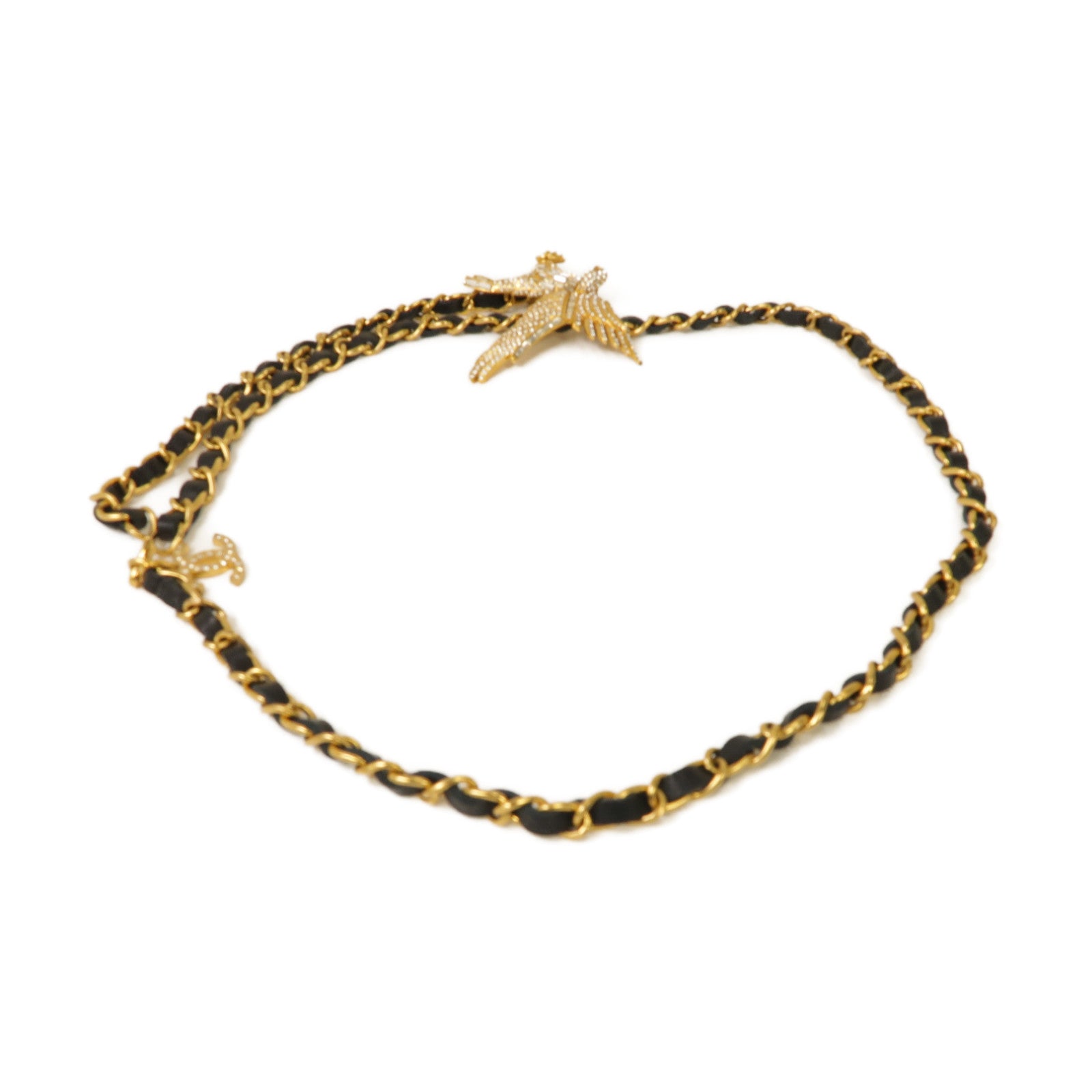 CHANEL 金屬Chain Belt腰帶黒色/金色