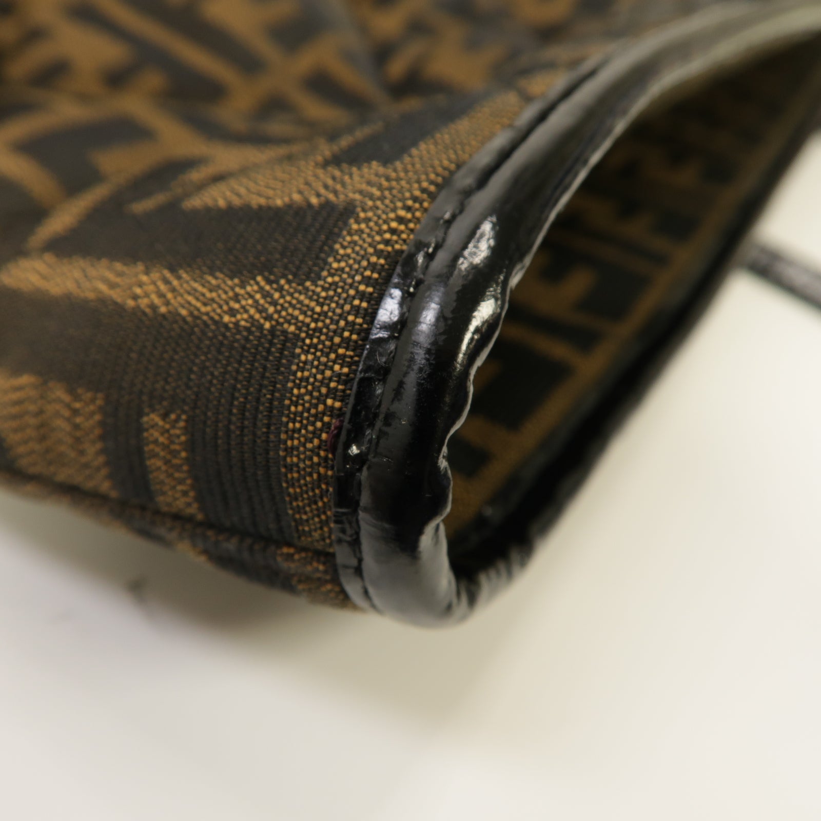 FENDI 帆布Tote Bag金扣手挽袋棕色