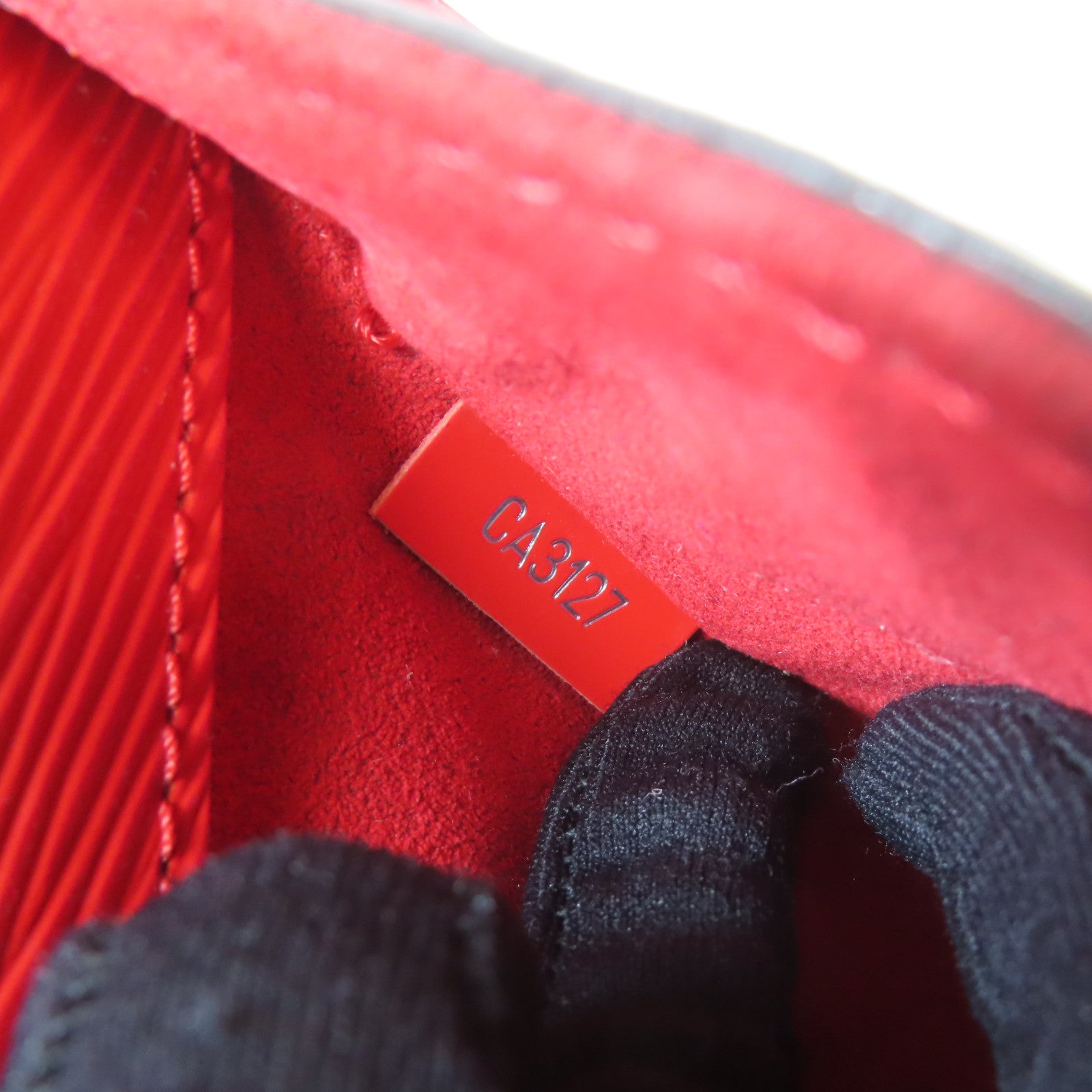 LOUIS VUITTON Monogram/Epi Saint Michel銀扣肩背袋啡色/紅色