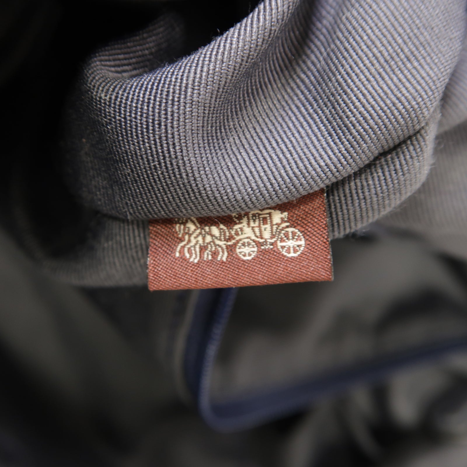 COACH 牛皮皮革Backpack金扣背包深藍色