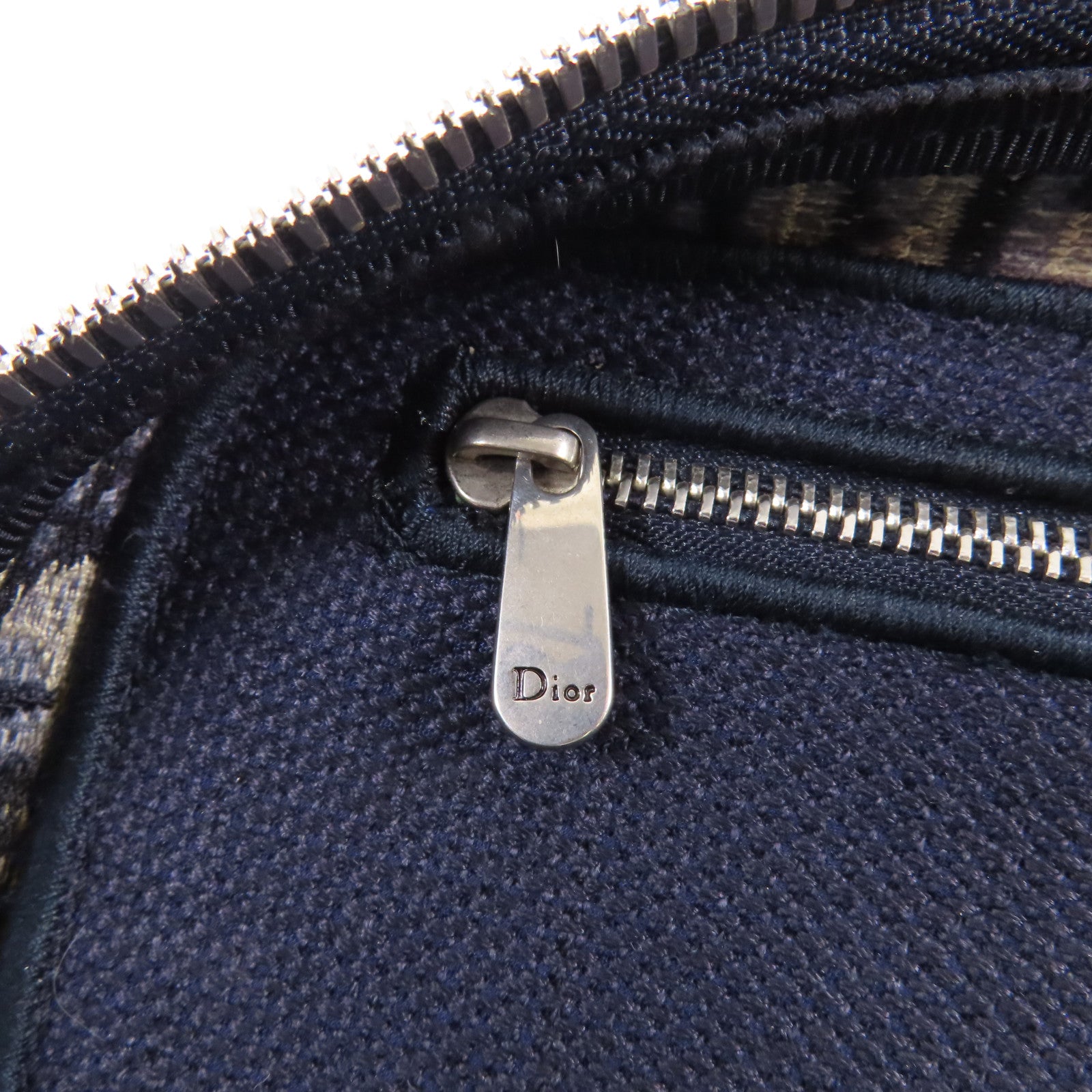 Dior 帆布Vanity case銀扣手挽袋