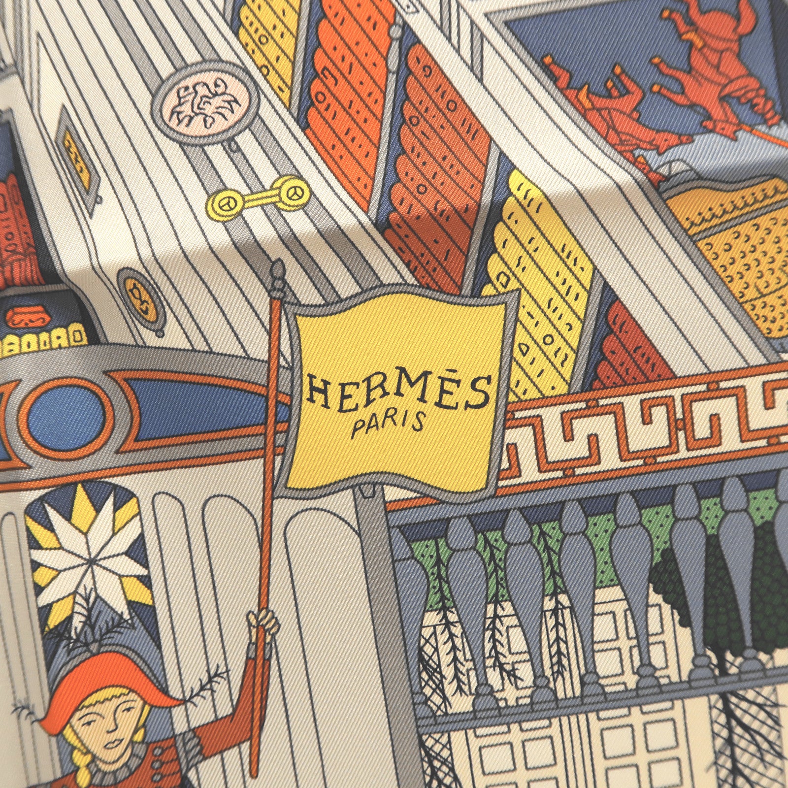 HERMES 絲質Scarf 90X90絲巾