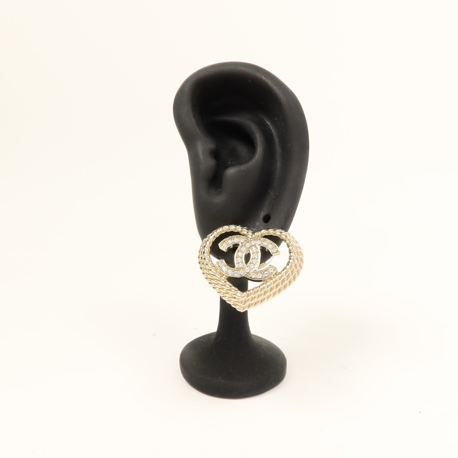 CHANEL 【激減優惠】金屬Heart Earrings耳環
