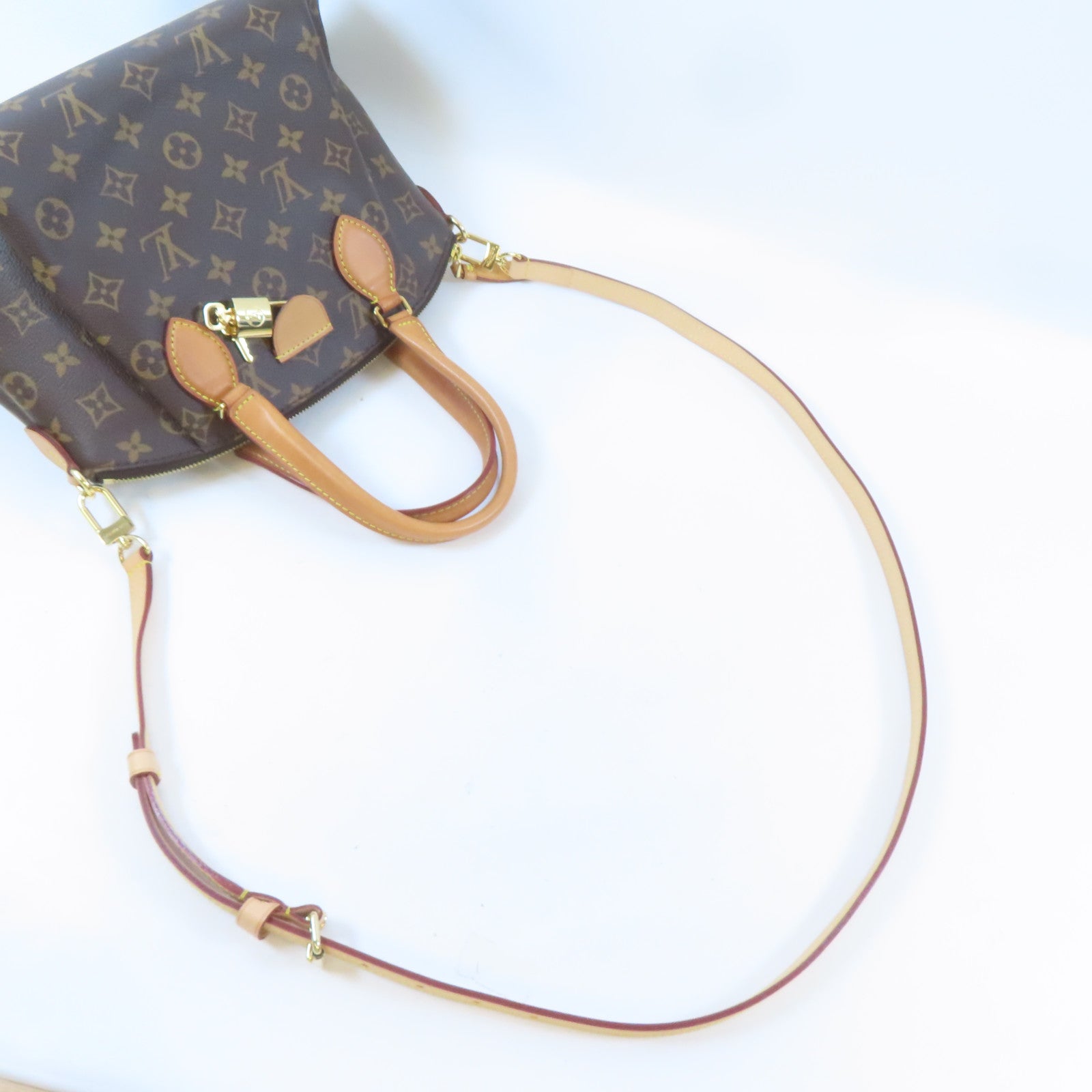 LOUIS VUITTON 【激減優惠】Monogram Rivoli PM金扣手挽肩背兩用袋棕色