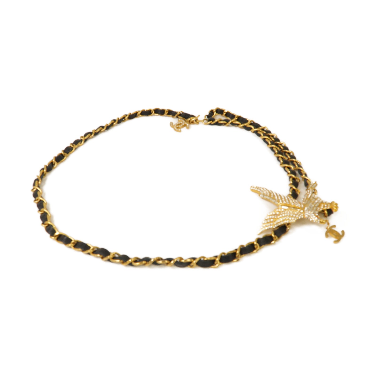 CHANEL 金屬Chain Belt腰帶黒色/金色