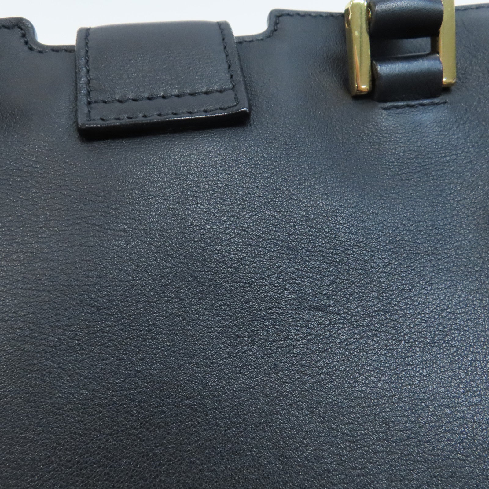 SAINT LAURENT 牛皮皮革2 Way Shoulder金扣手挽肩背兩用袋黑色