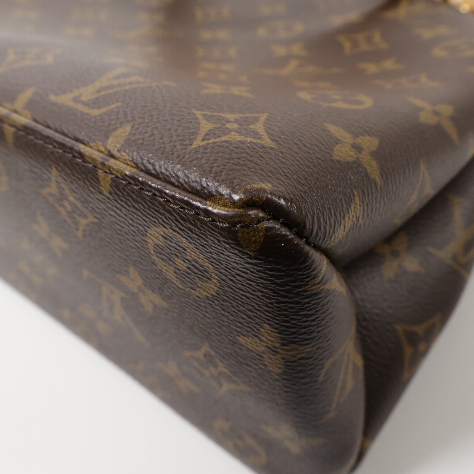 LOUIS VUITTON Monogram Petit Palais金扣手挽肩背兩用袋棕色
