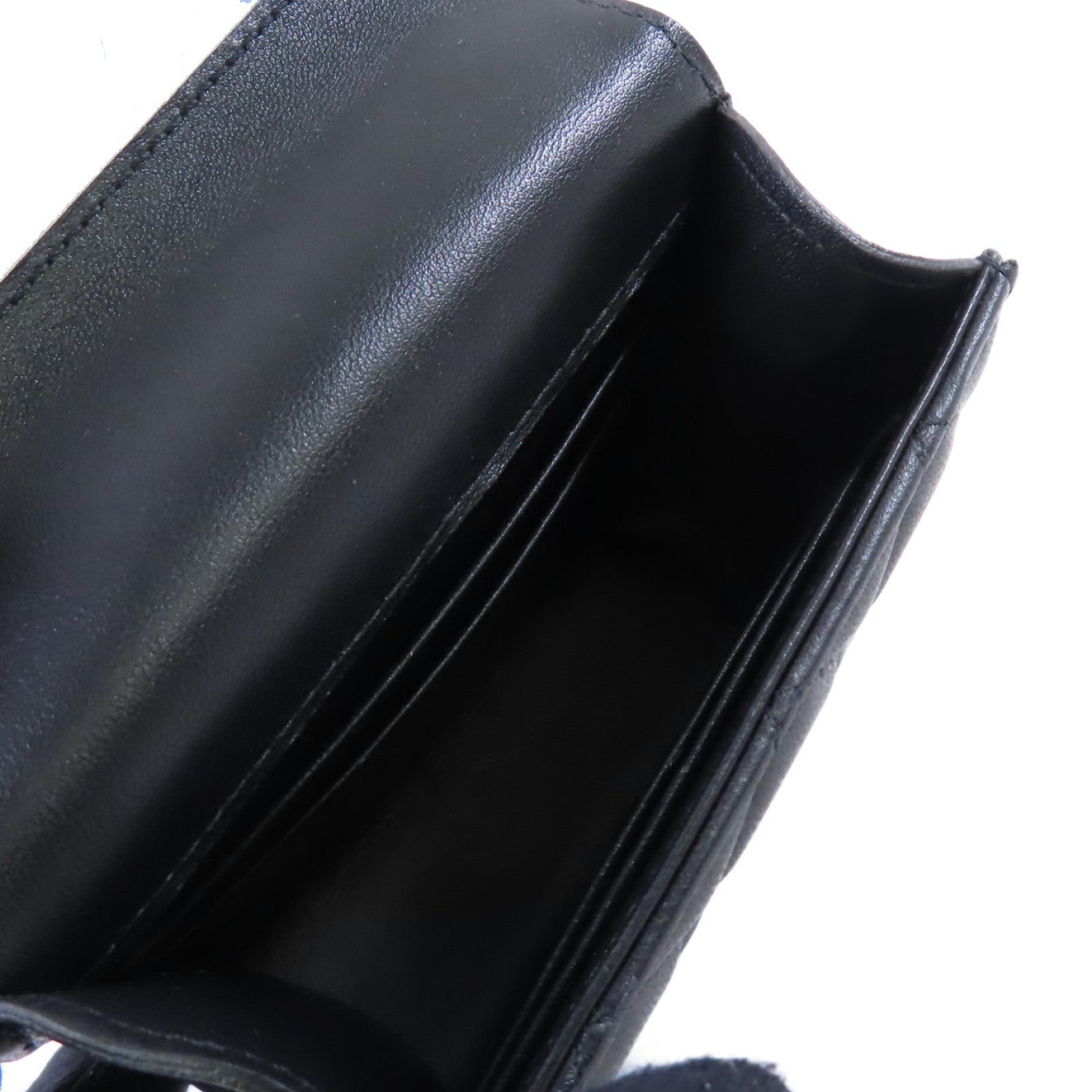 CHANEL 羊皮皮革Chain Shoulder Bag金扣鏈帶肩背袋黑色