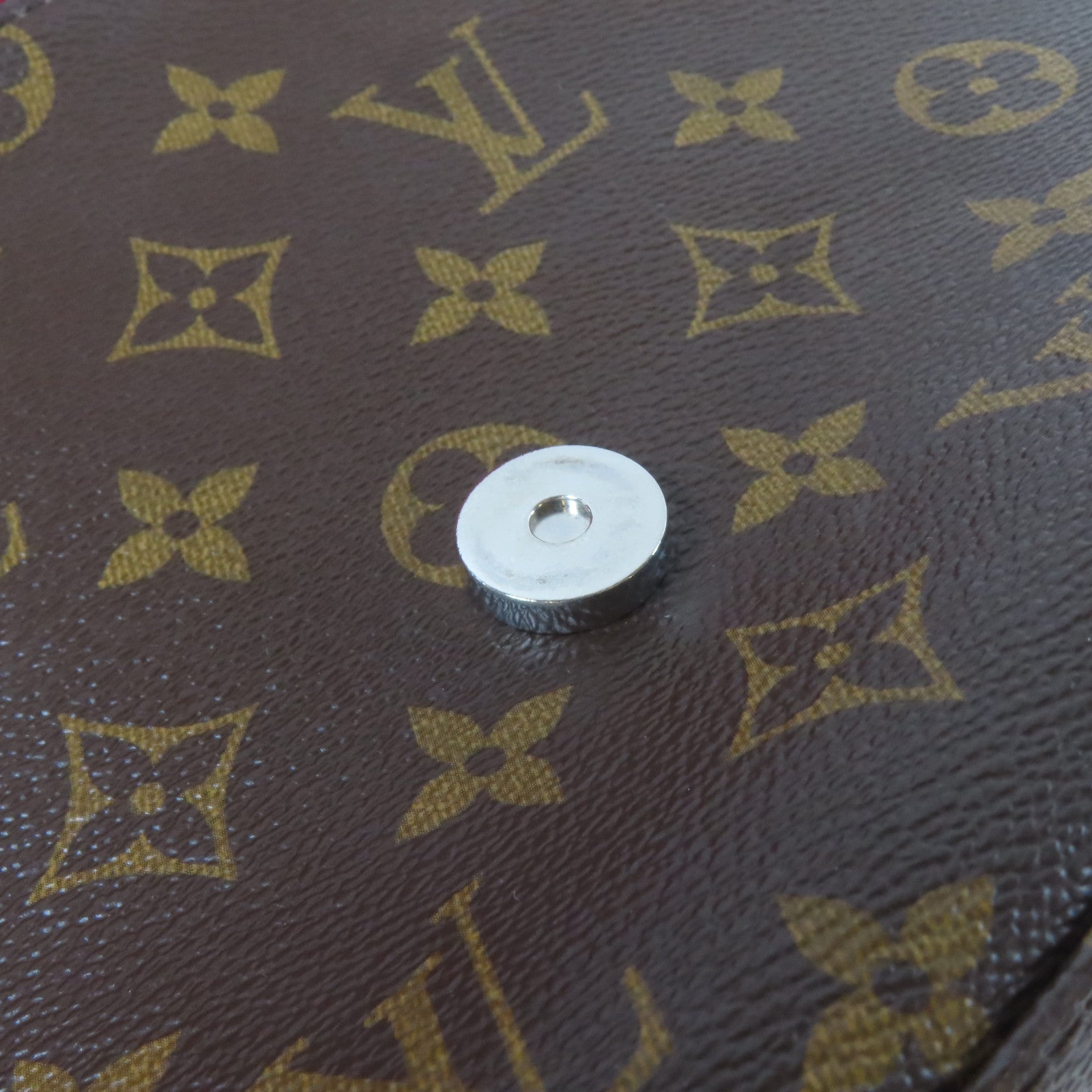 LOUIS VUITTON Monogram/Epi Saint Michel銀扣肩背袋啡色/紅色