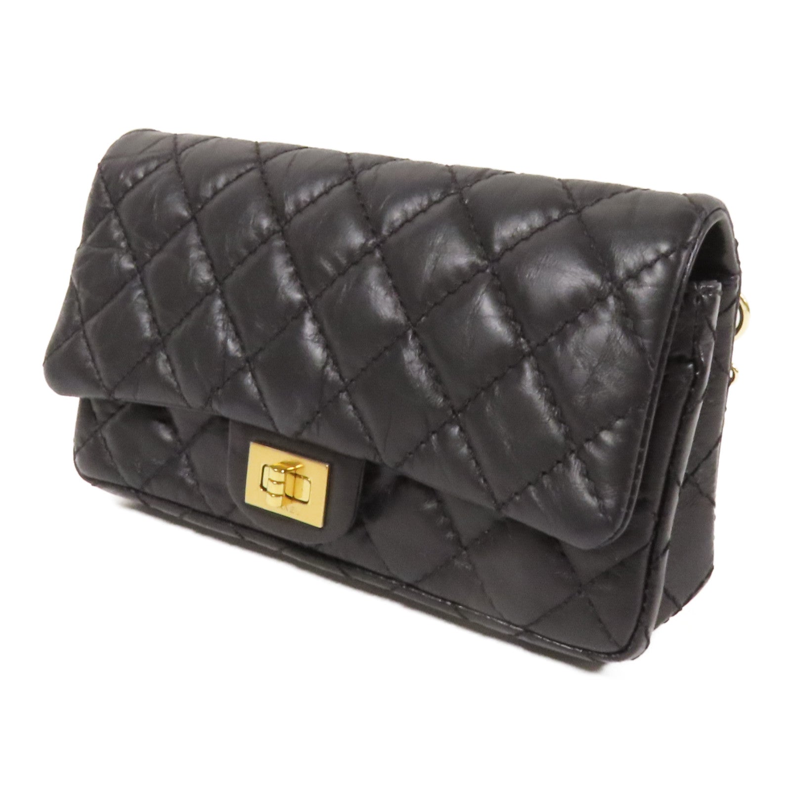 CHANEL 【激減優惠】牛皮皮革2.55 Waist Bag金扣腰包