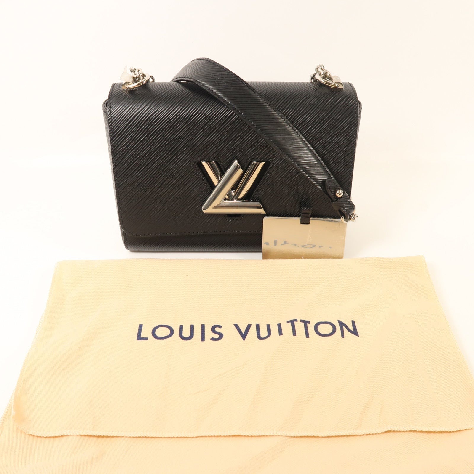 LOUIS VUITTON Epi Twist MM銀扣鏈帶肩背袋