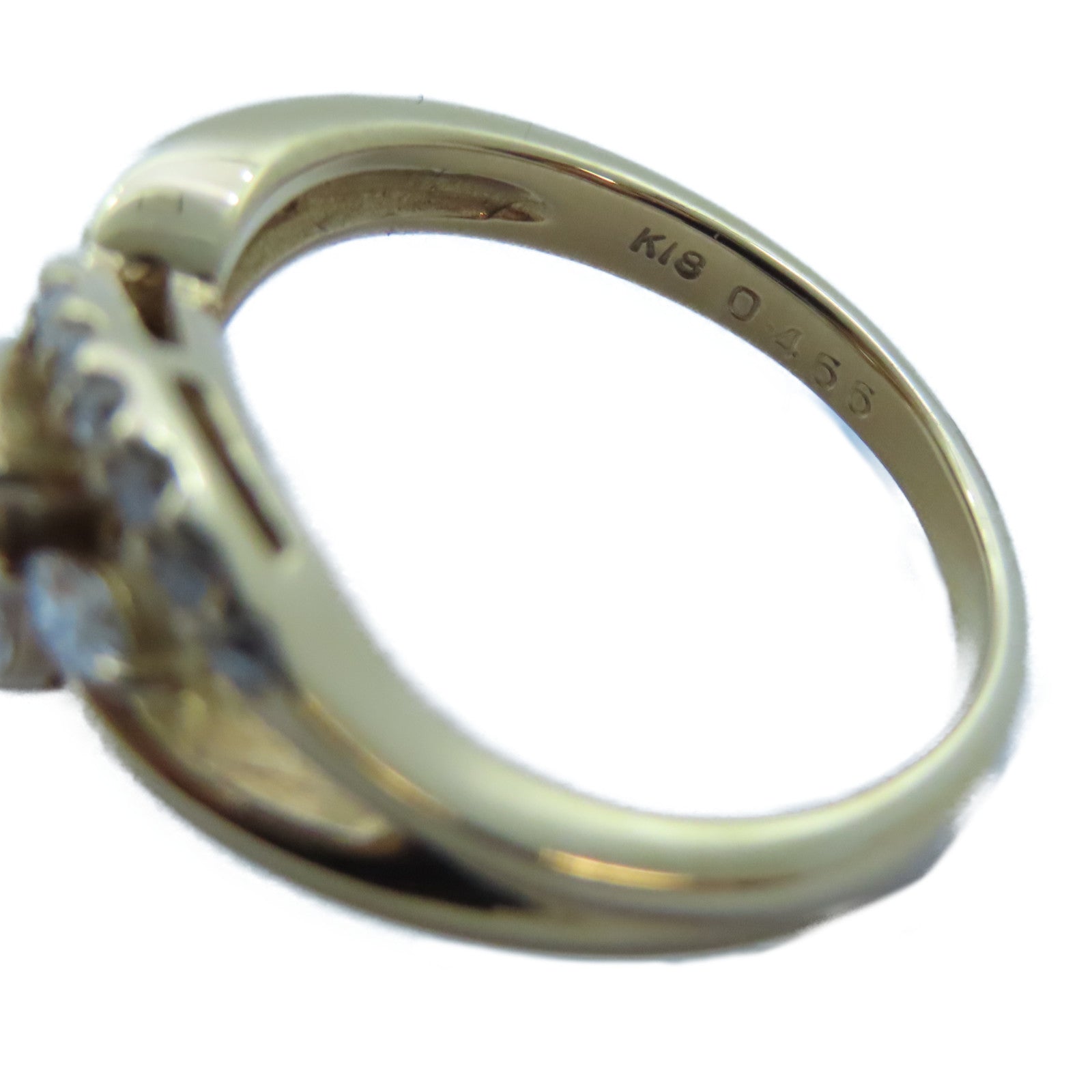 JEWELRY 【激減優惠】18K黃金Diamond Ring 0.466ct/0.38ct鑽石戒指US#5.5