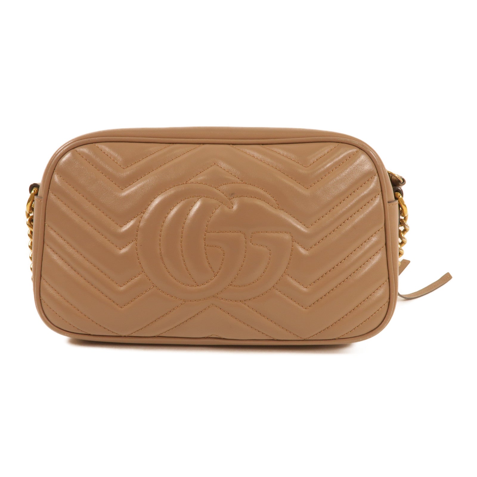 GUCCI 牛皮皮革GG Marmont Small Shoulder Bag金扣肩背袋