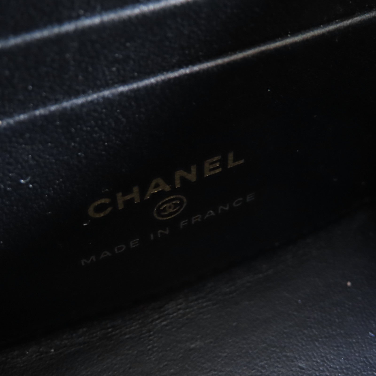 CHANEL 羊皮皮革Chain Shoulder Bag金扣鏈帶肩背袋黑色