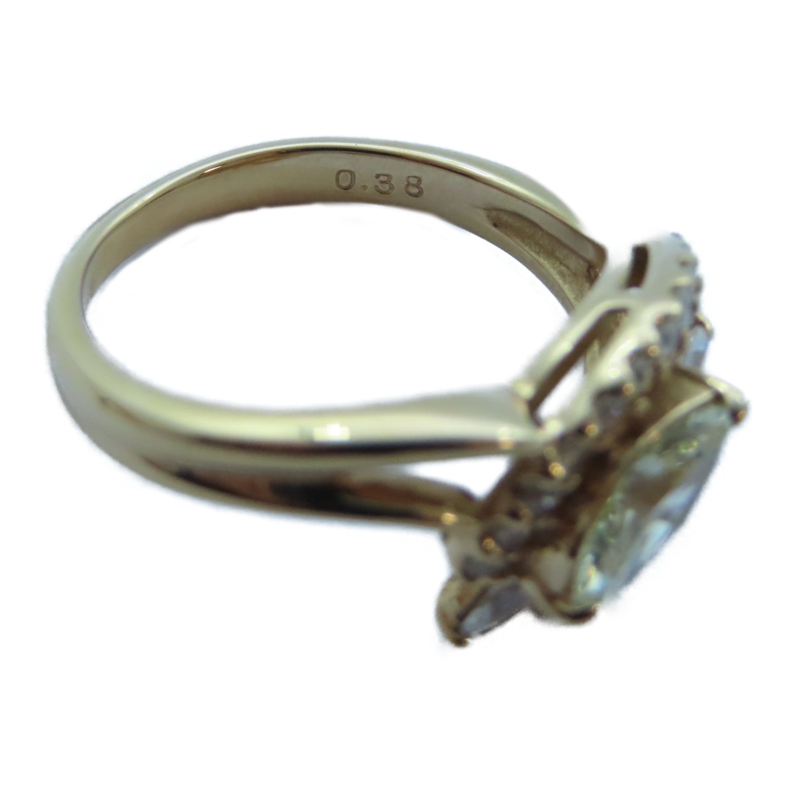 JEWELRY 【激減優惠】18K黃金Diamond Ring 0.466ct/0.38ct鑽石戒指US#5.5