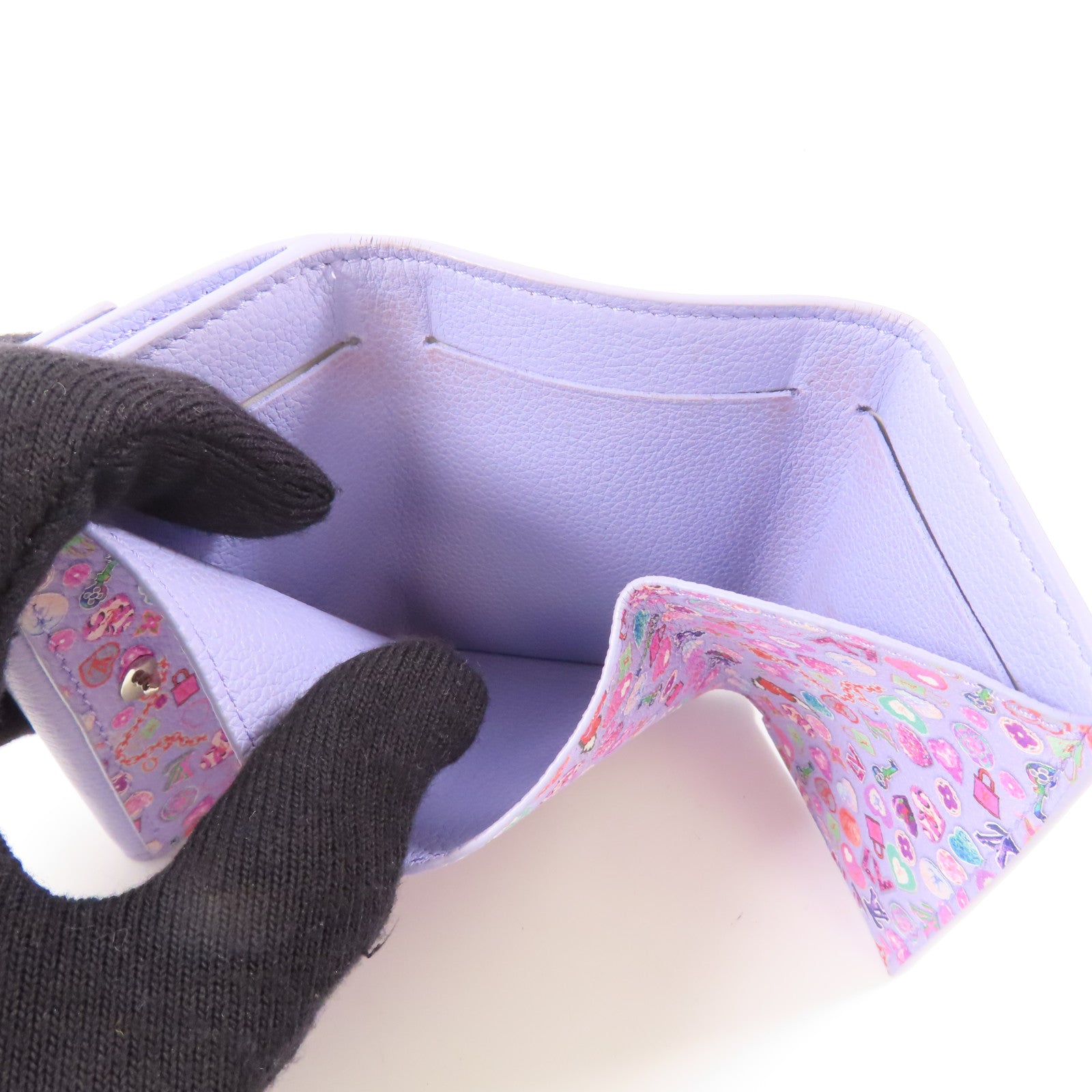 LOUIS VUITTON 【激減優惠】牛皮皮革Lockmini Wallet銀扣錢包