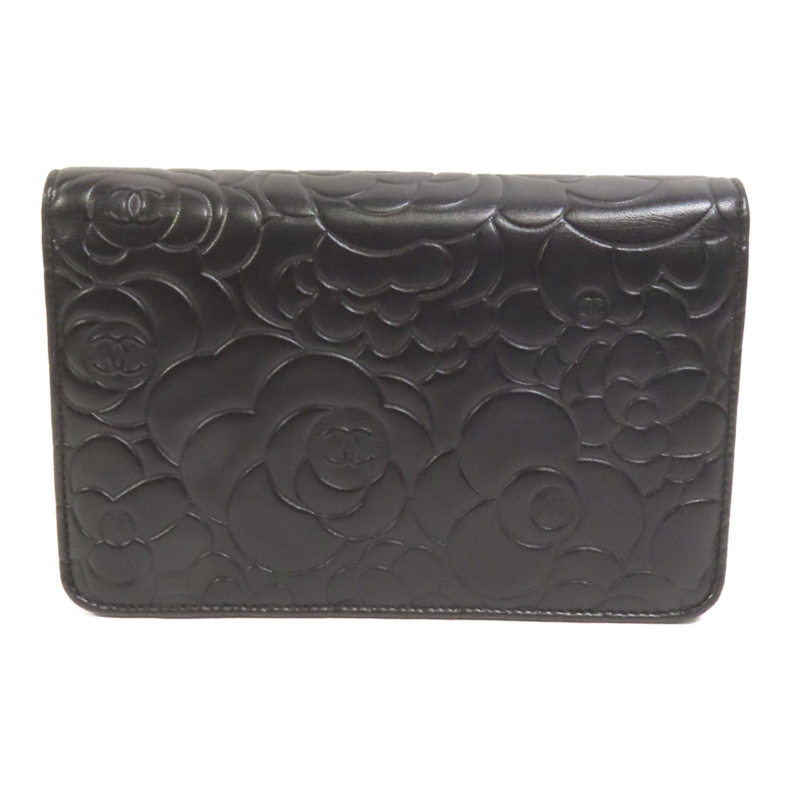 CHANEL 羊皮皮革WOC Wallet On Chain銀扣鏈帶肩背袋
