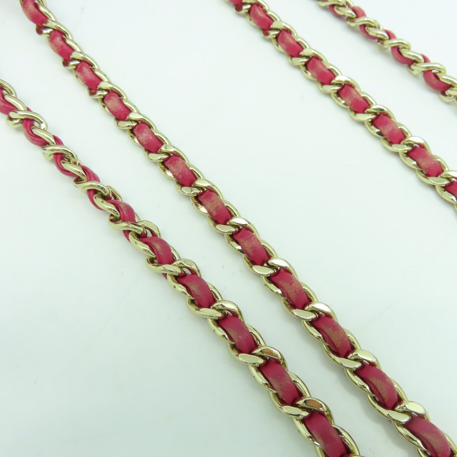 CHANEL 菱格羊皮皮革Chain Shoulder Bag金扣肩背袋紫紅色