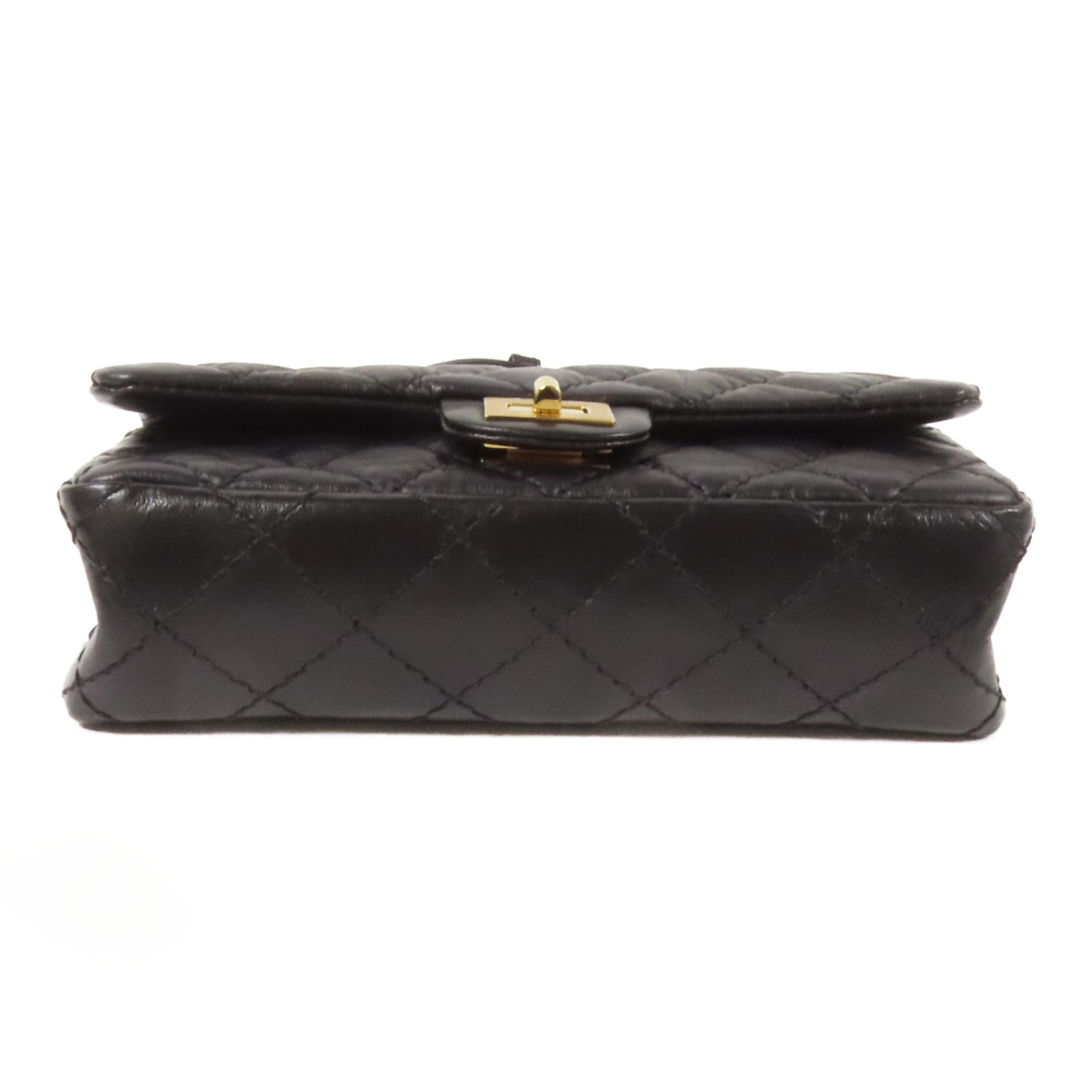 CHANEL 牛皮皮革2.55 Waist Bag金扣腰包