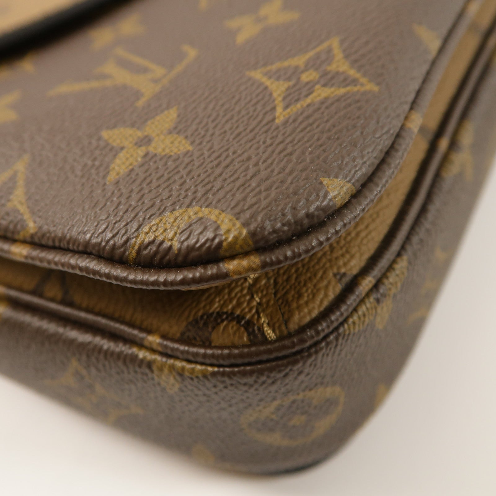 LOUIS VUITTON Monogram Reverse Pochette Metis金扣手挽肩背兩用袋