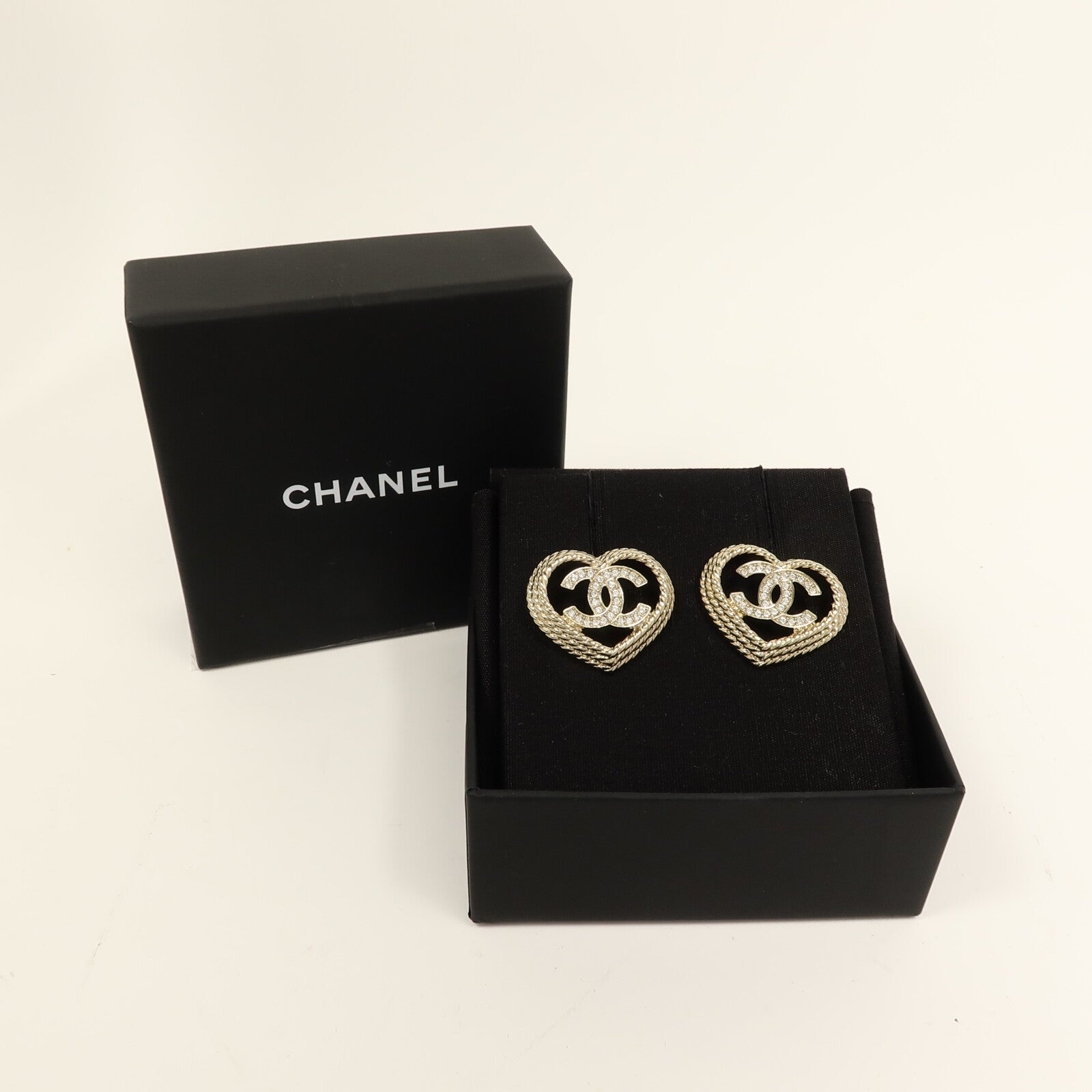 CHANEL 【激減優惠】金屬Heart Earrings耳環