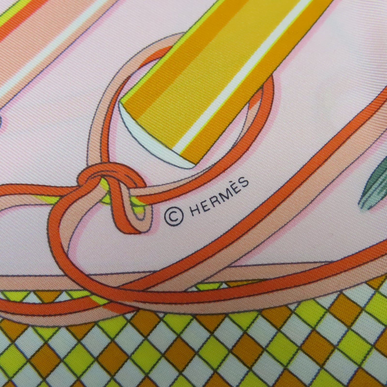 HERMES 【激減優惠】絲質Scarf 90x90絲巾粉紅色