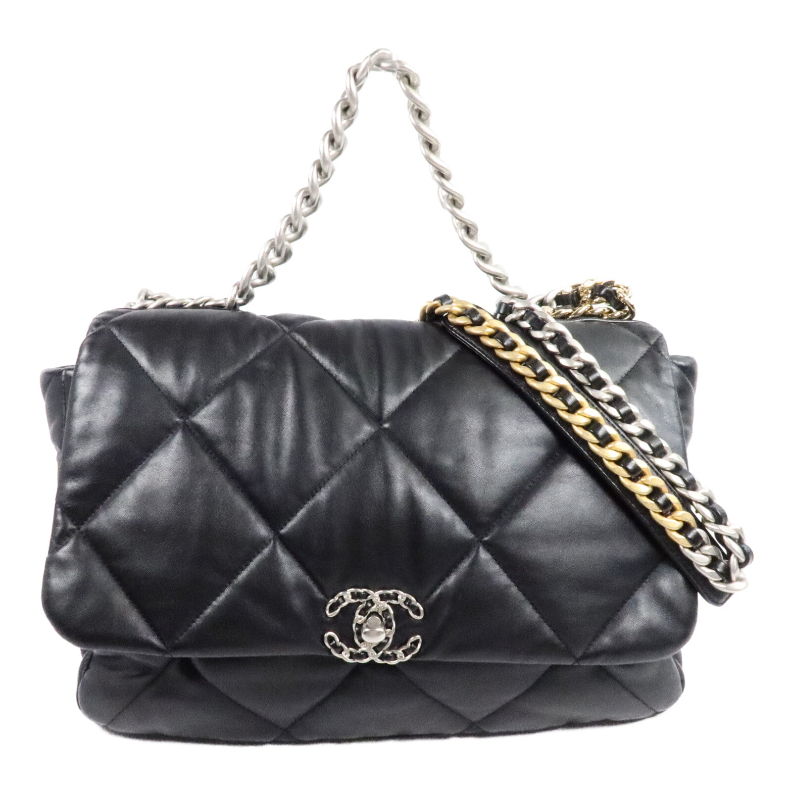 CHANEL 羊皮皮革Chanel 19 Large Shoulder Bag手挽肩背兩用袋