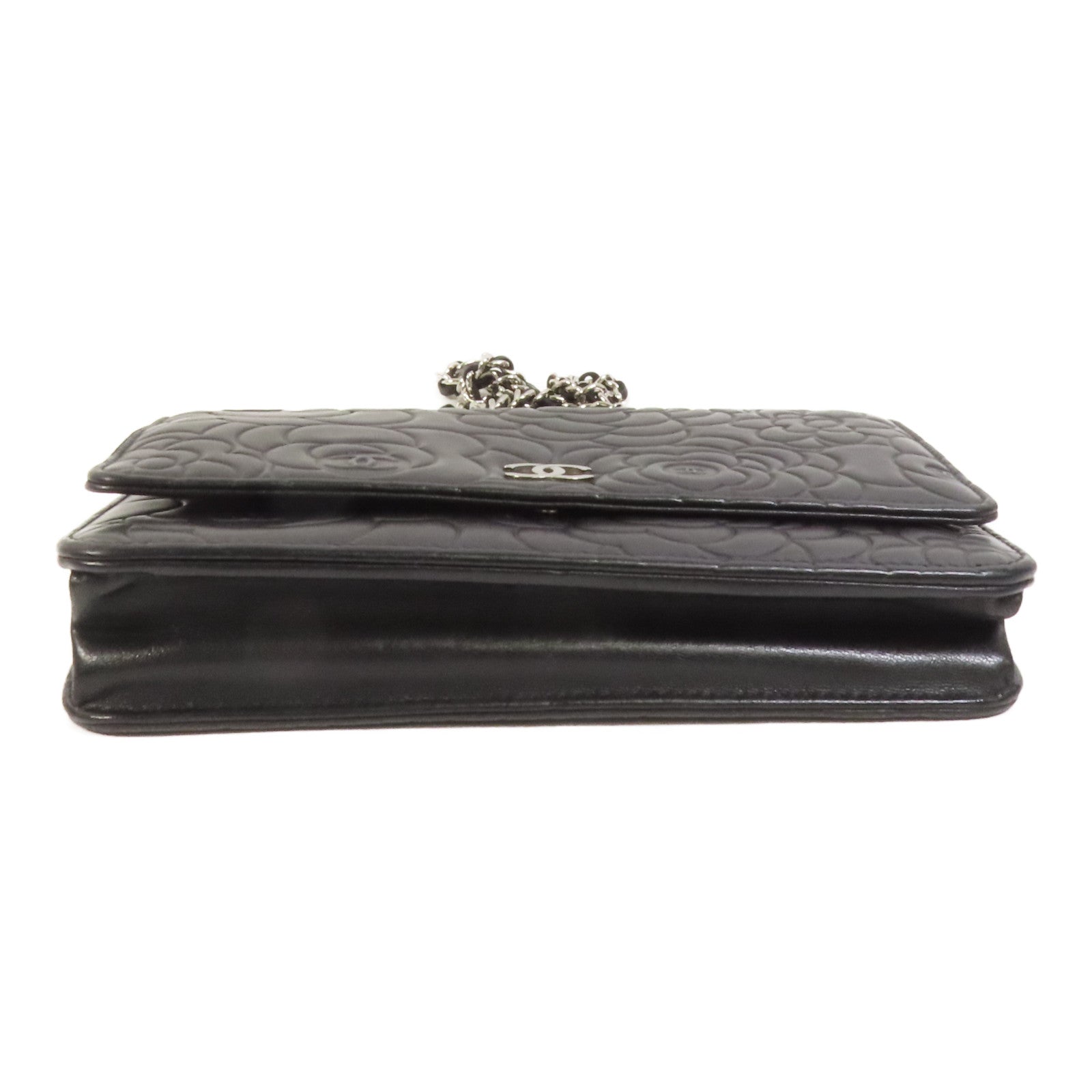CHANEL 羊皮皮革WOC Wallet On Chain銀扣鏈帶肩背袋