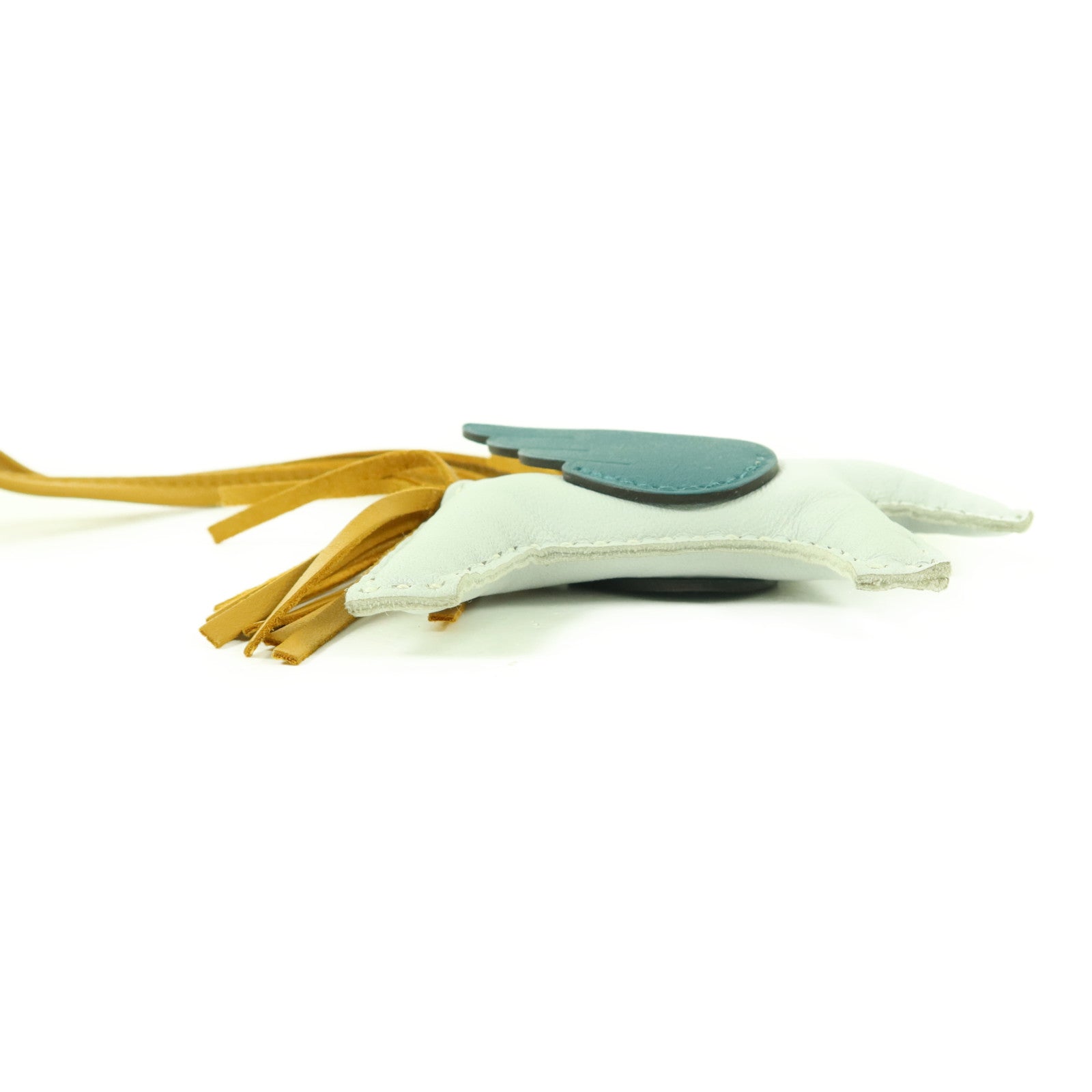 HERMES Milo皮革/Swift皮革Rodeo Pegase PM掛飾Bleu Brume/Sesame/Vert Bosphore