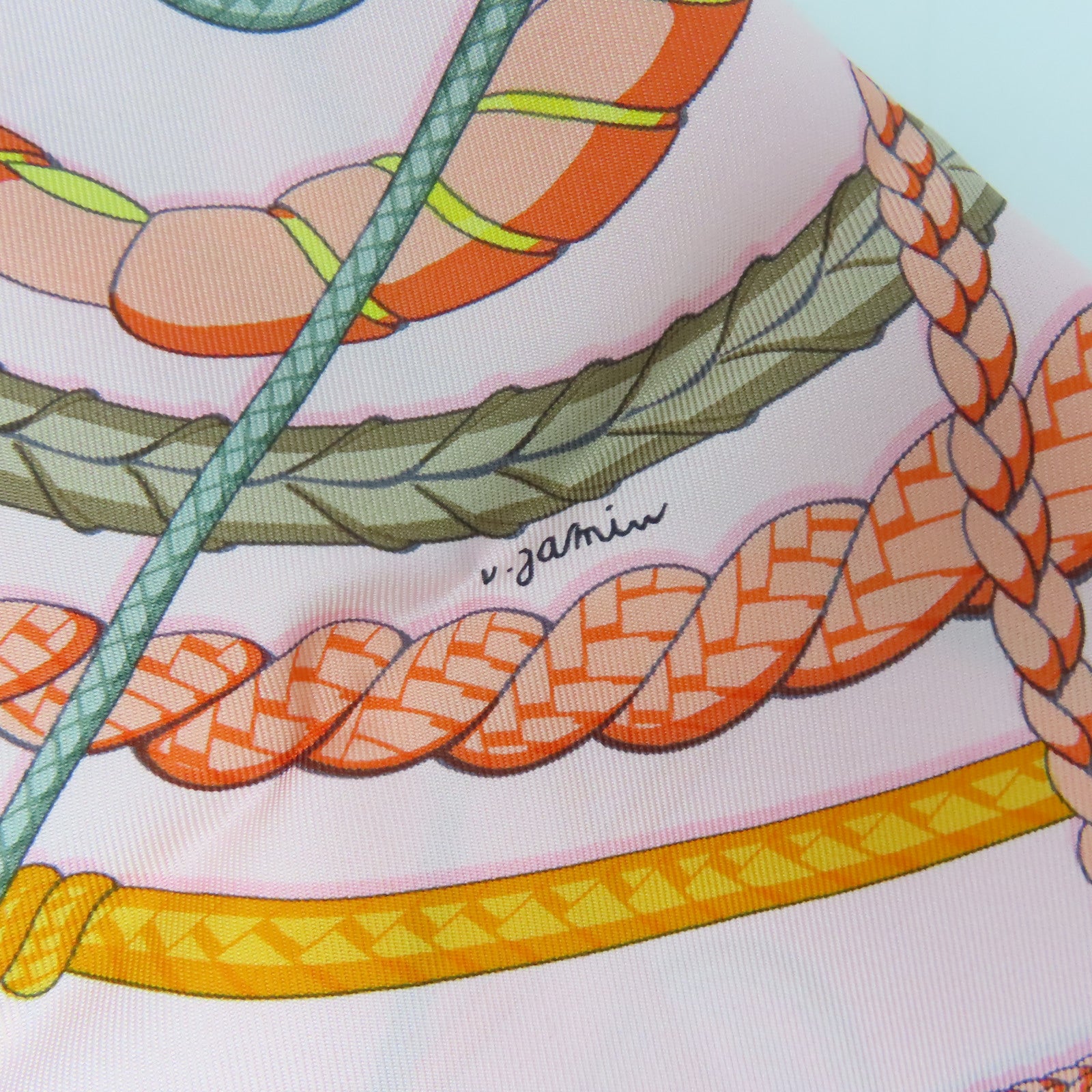 HERMES 【激減優惠】絲質Scarf 90x90絲巾粉紅色