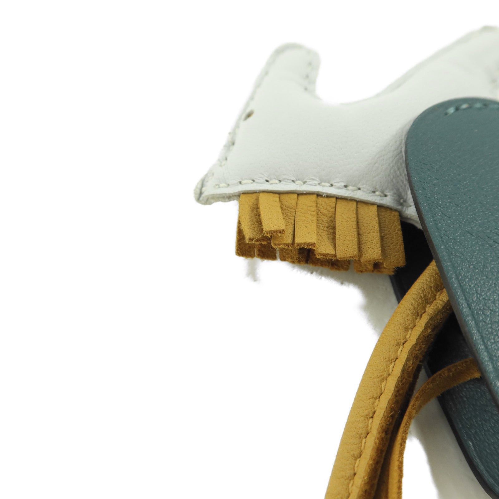 HERMES Milo皮革/Swift皮革Rodeo Pegase PM掛飾Bleu Brume/Sesame/Vert Bosphore
