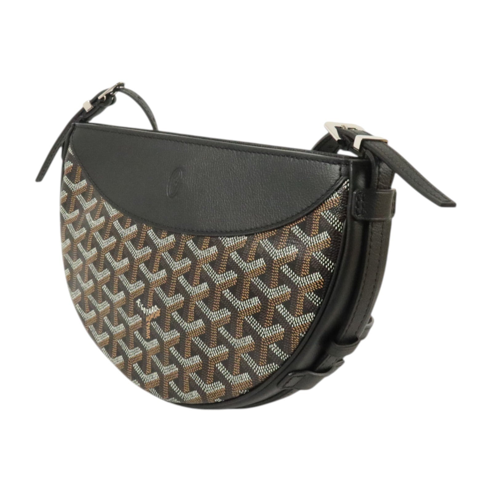 GOYARD 塗層帆布Hirondelle Bag銀扣肩背袋