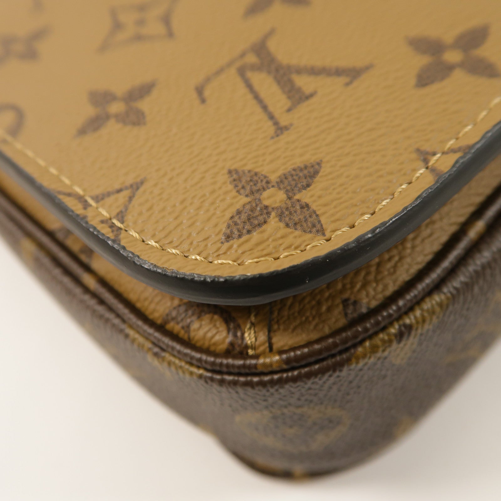 LOUIS VUITTON Monogram Reverse Pochette Metis金扣手挽肩背兩用袋