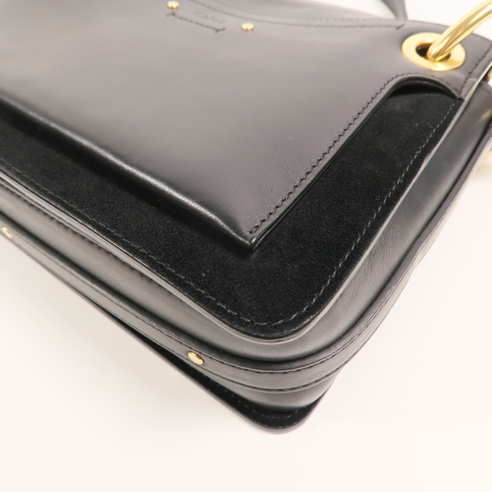 Chloe 麂皮/牛皮皮革Roy Satchel Bag手挽肩背兩用袋
