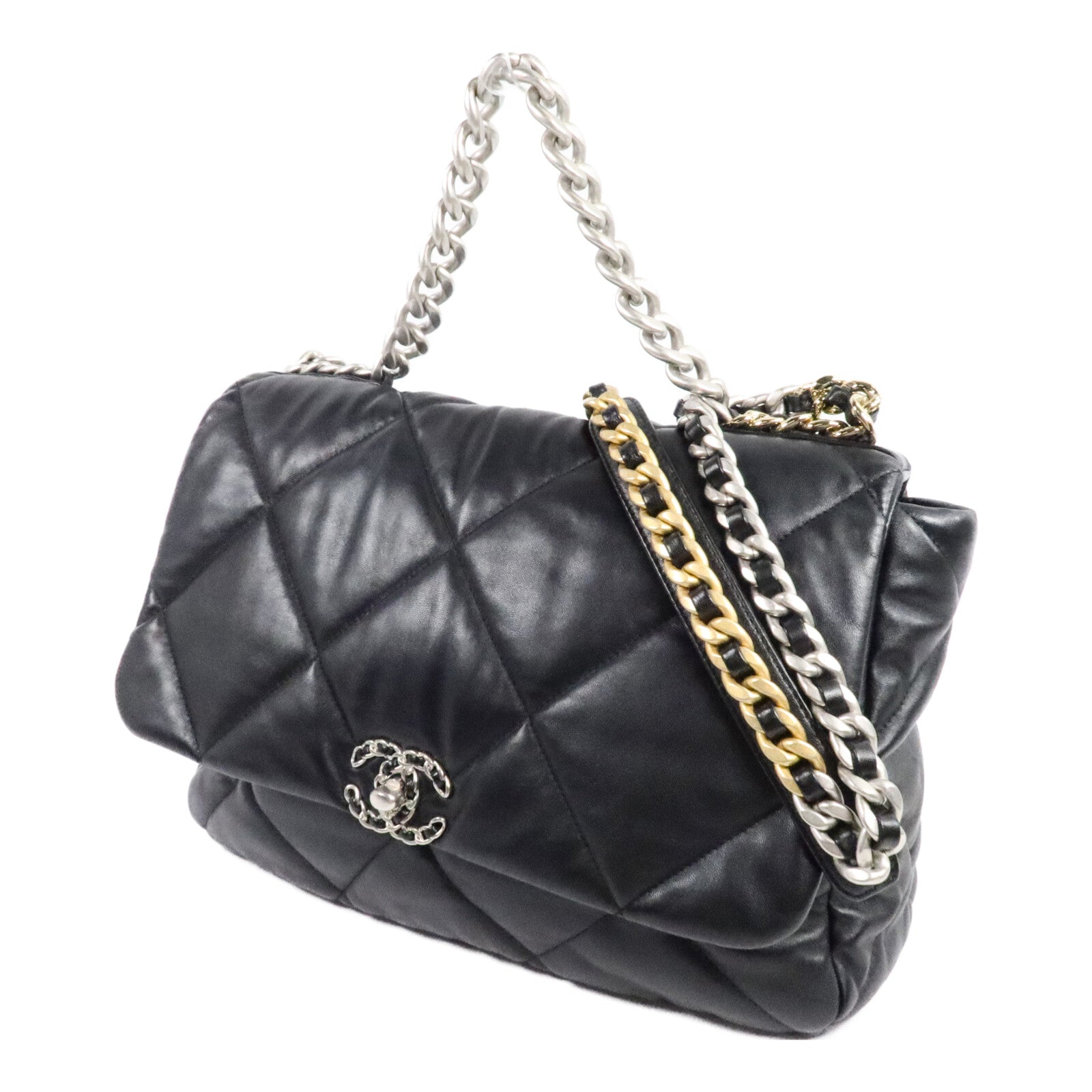 CHANEL 羊皮皮革Chanel 19 Large Shoulder Bag手挽肩背兩用袋