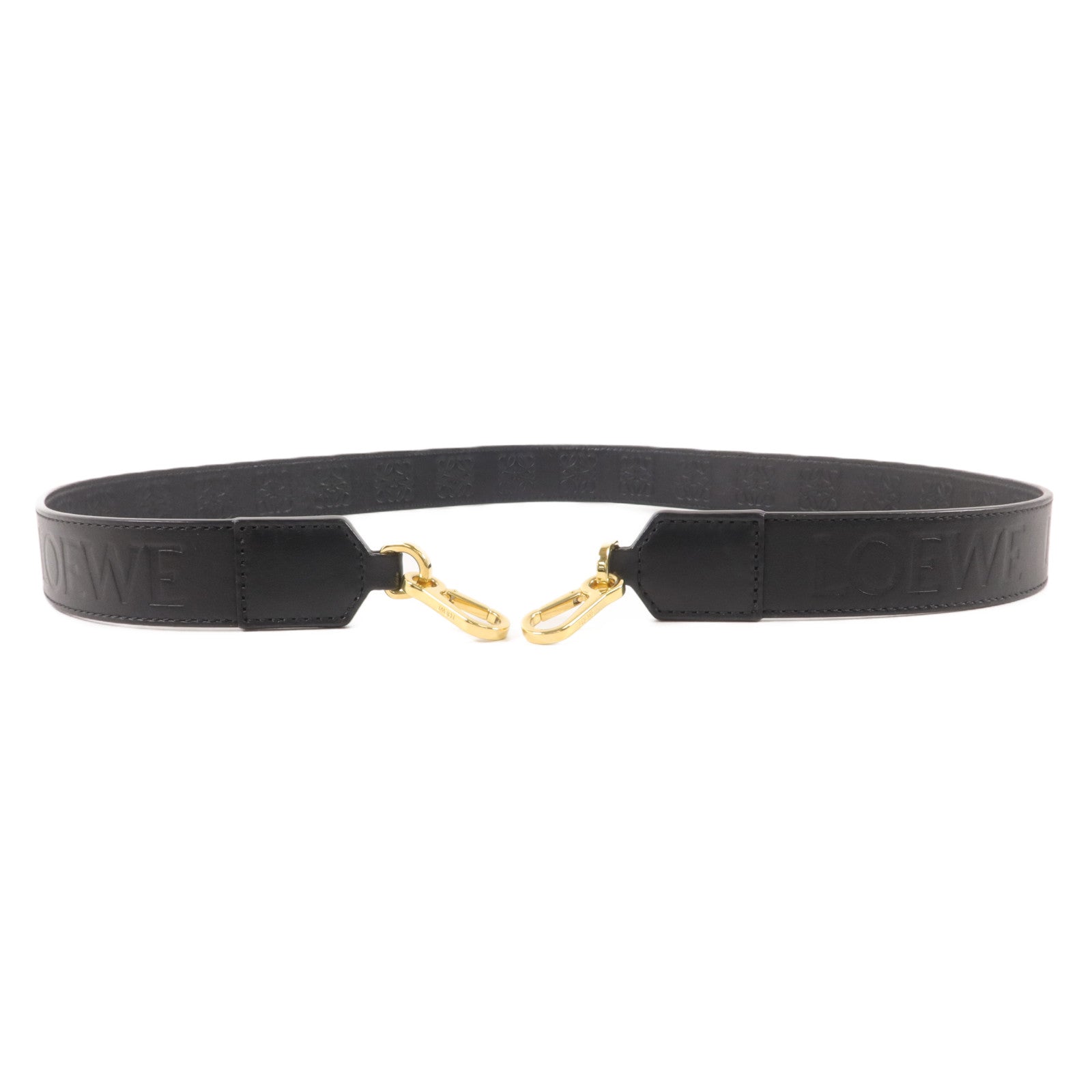 LOEWE 牛皮皮革Anagram Strap肩帶